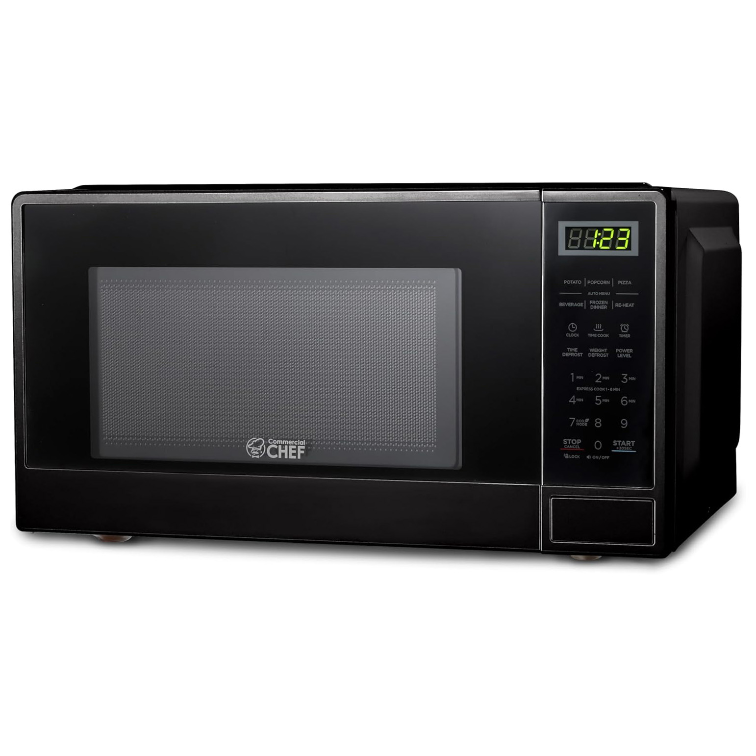 COMMERCIAL CHEF 0.6 Cubic Foot Microwave with 6 Power Levels, Small Microwave with Grip Handle, 700W Countertop Microwave with 30 Minute Timer and Mechanical Dial Controls, White