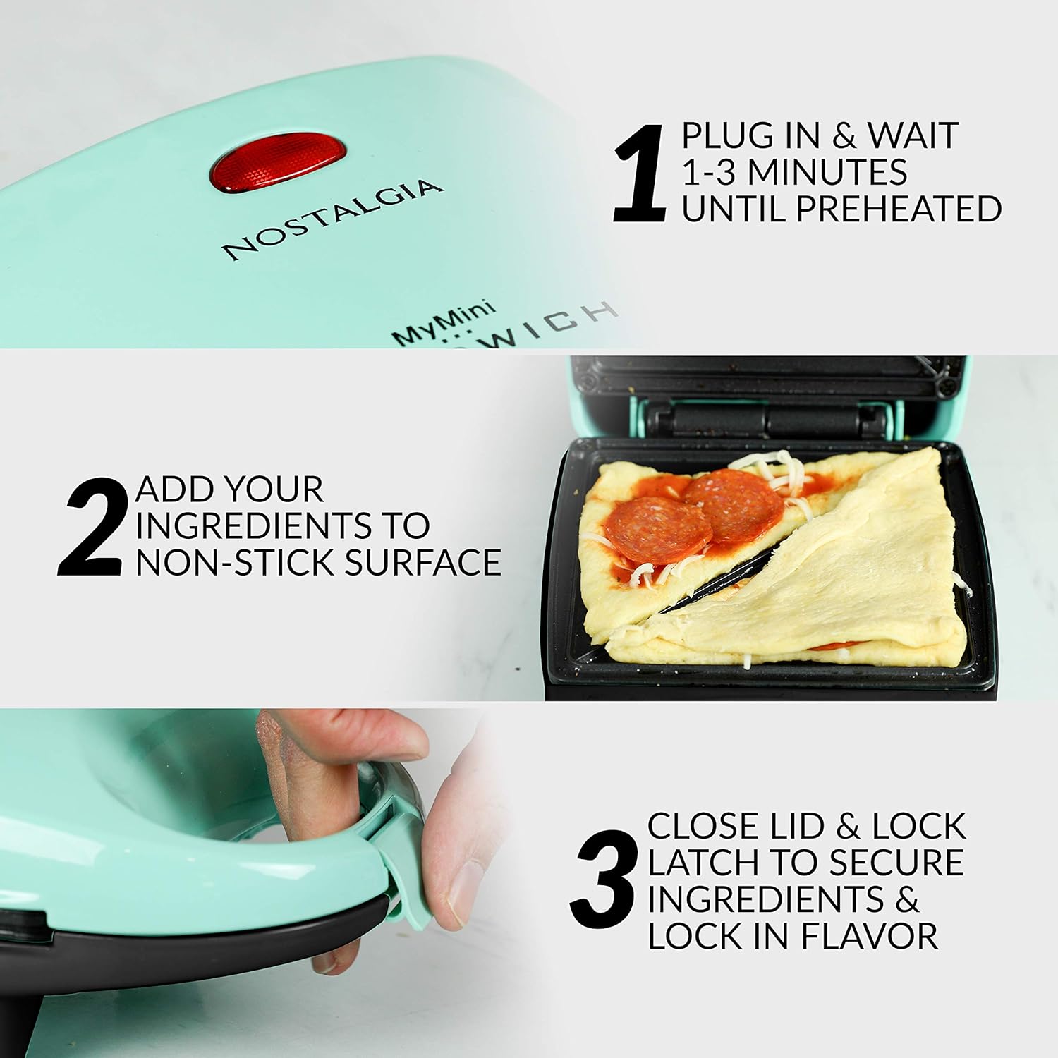 Nostalgia MyMini Personal Electric Skillet & Rapid Noodle Maker, Perfect For Healthy Keto & Low-Carb Diets, Yellow