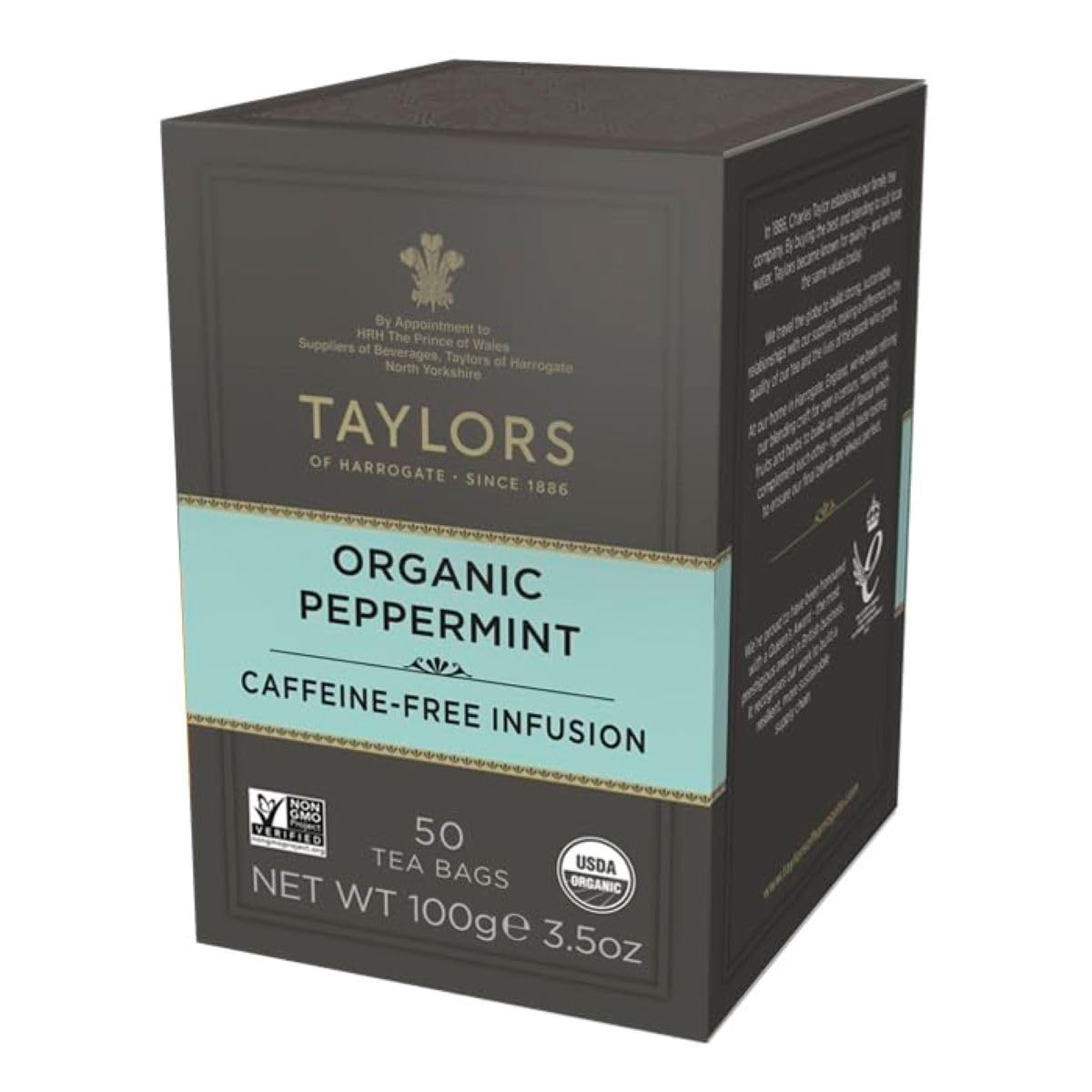 Taylors of Harrogate Organic Peppermint Herbal Tea, 50 Count