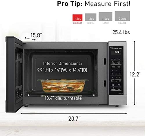 Panasonic Microwave Oven NN-SN686S Stainless Steel Countertop/Built-In with Inverter Technology and Genius Sensor, 1.2 Cubic Foot, 1200W