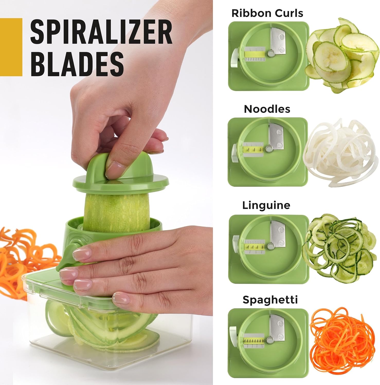 Mueller Pro-Series 10-in-1, 8 Blade Vegetable Chopper, Onion Mincer, Cutter, Dicer, Egg Slicer with Container, French Fry Cutter, Potato Slicer, Home Essentials & Kitchen Gadgets, Salad Chopper