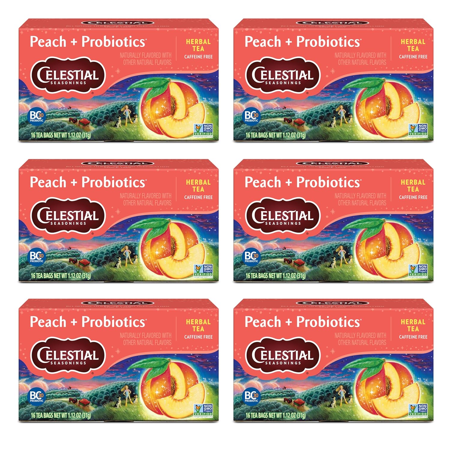 Celestial Seasonings Bengal Spice Herbal Tea, Caffeine Free, 20 Tea Bags Box, (Pack of 6)