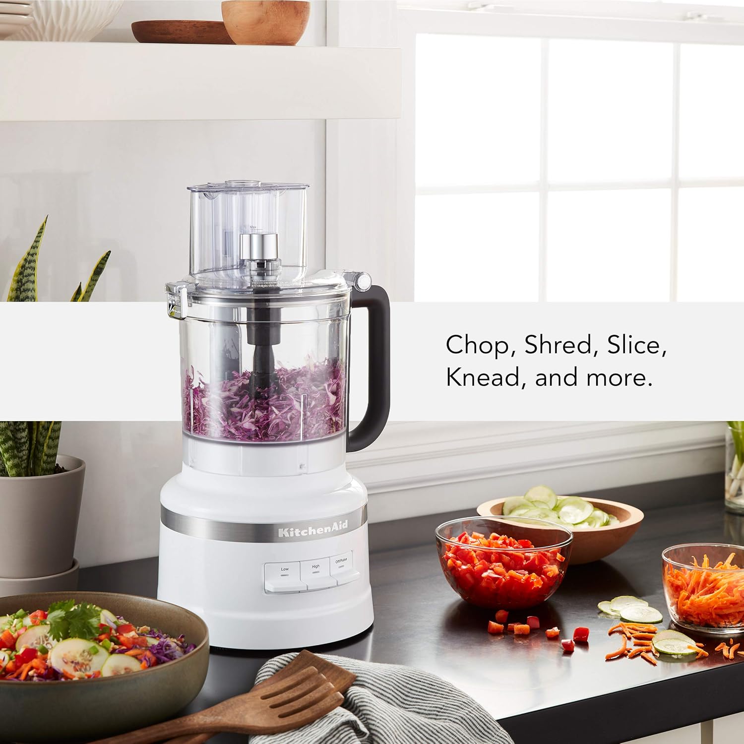 KitchenAid KFP0718CU Food Processor, 7 Cup, Contour Silver