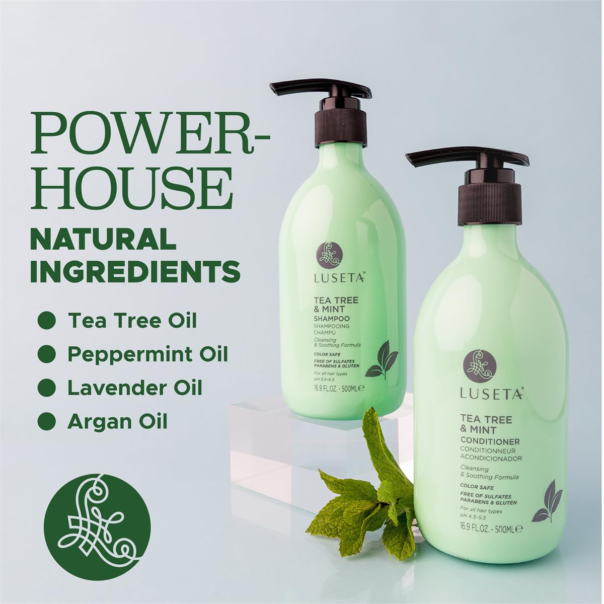 Luseta Biotin Shampoo and Conditioner for HairGrowth - Thickening Shampoo for Thinning Hair andHair Loss - Infused with Argan Oil to Repair DamagedDry Hair - Sulfate Free Paraben Free-2 x 16.9 fl oz