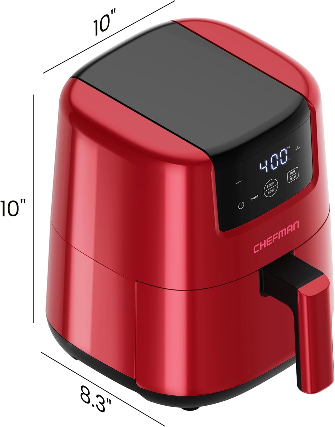 CHEFMAN 2 Qt Mini Air Fryer – Digital Space-Saving Compact Air Fryer with Nonstick and Dishwasher Safe Basket, Quick & Easy Meals in Minutes, Features Digital Timer and Shake Reminder – Grey