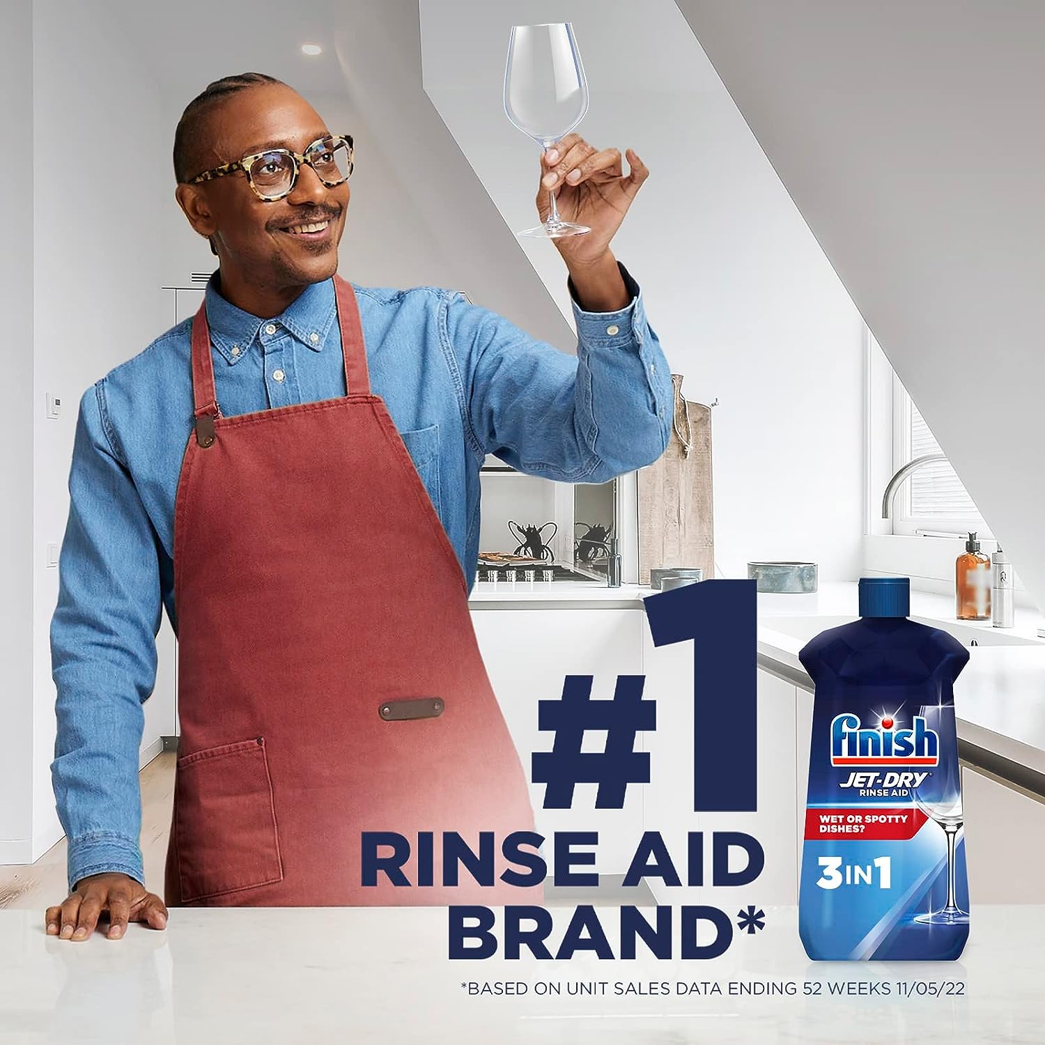 Finish Jet-Dry Rinse Aid, Dishwasher Rinse and Drying Agent, 23 fl oz, Packaging may vary