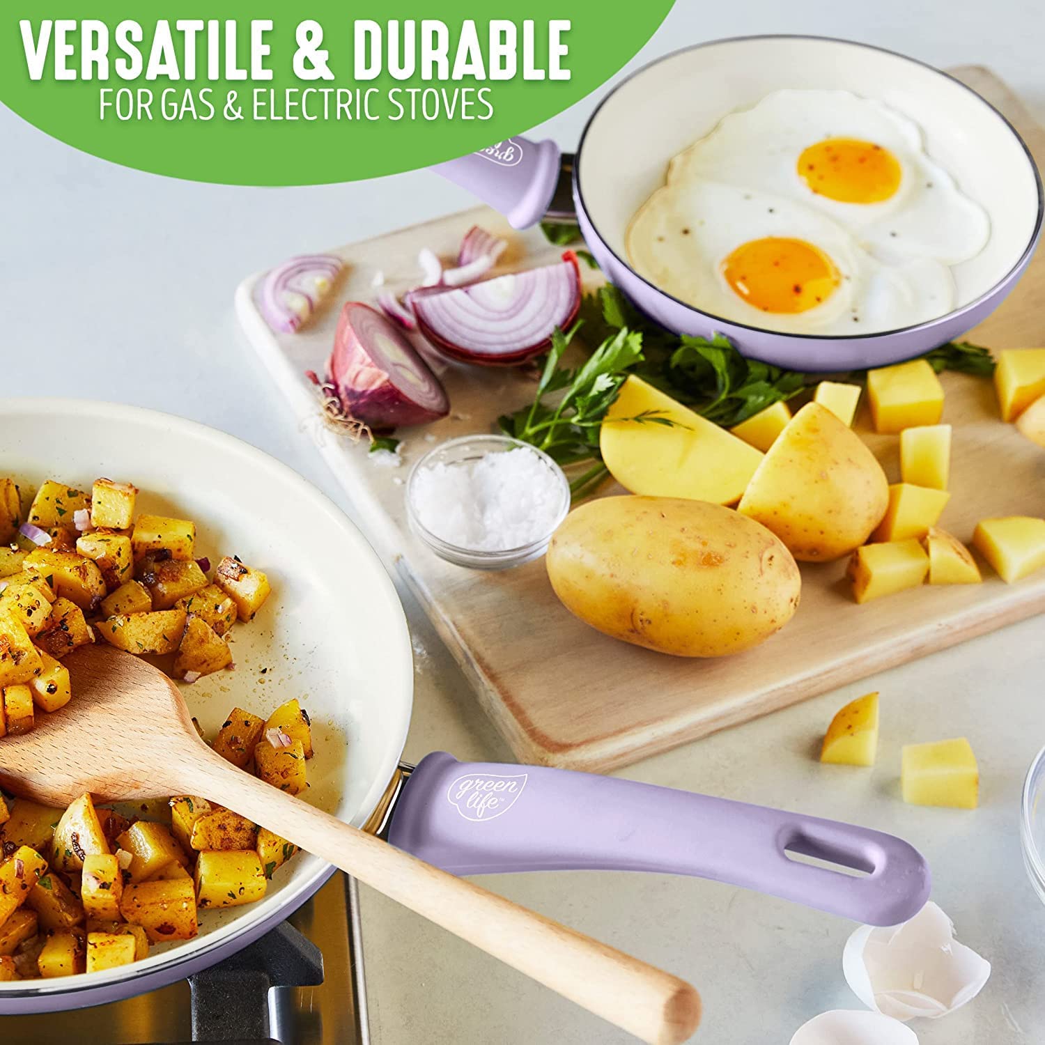 Ceramic non-stick 12-piece pan set