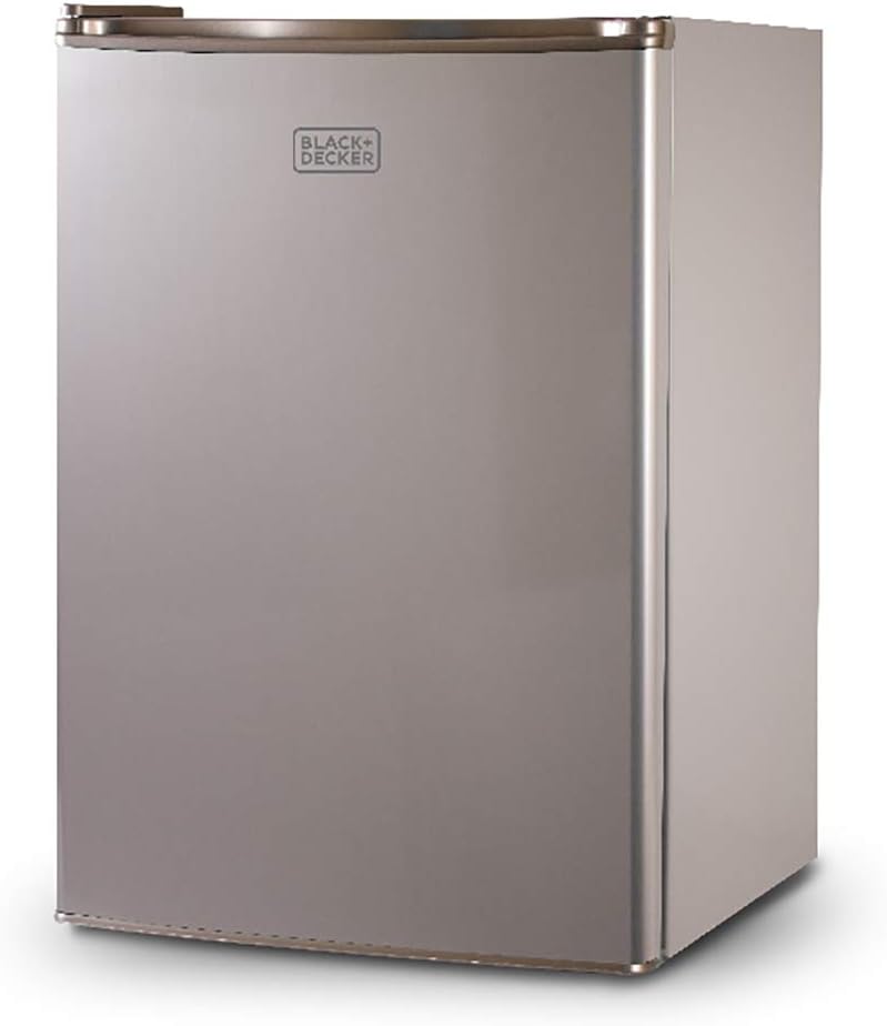 BLACK+DECKER BCRK17B Compact Refrigerator Energy Star Single Door Mini Fridge with Freezer, 1.7 Cubic Feet, Black
