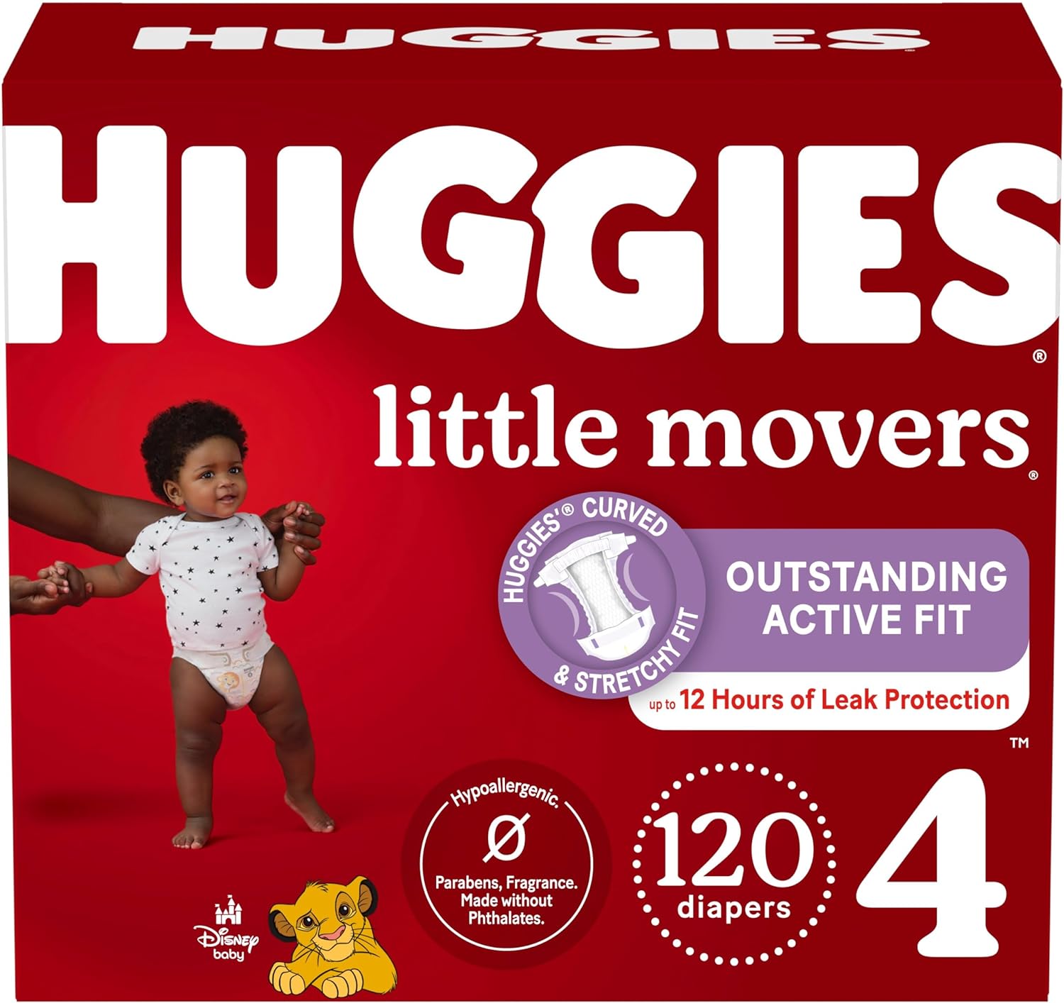 Huggies Size 5 Diapers, Little Movers Baby Diapers, Size 5 (27+ lbs), 120 Count (2 Packs of 60)