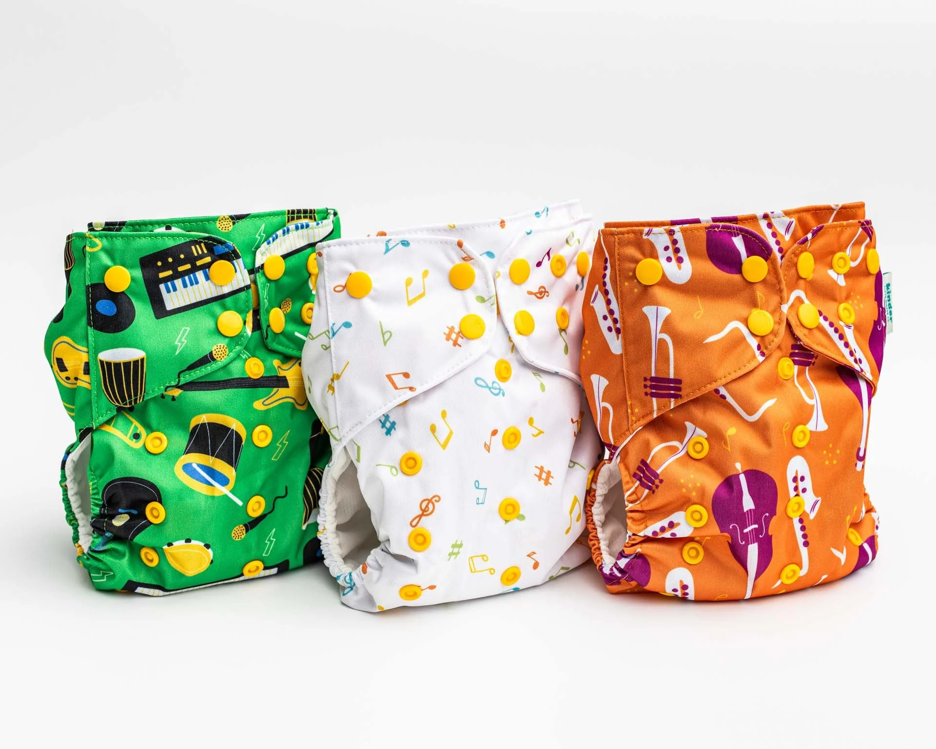 Kinder Cloth Diaper Co. Patterned Basics Pocket Cloth Diaper with Athletic Wicking Jersey
