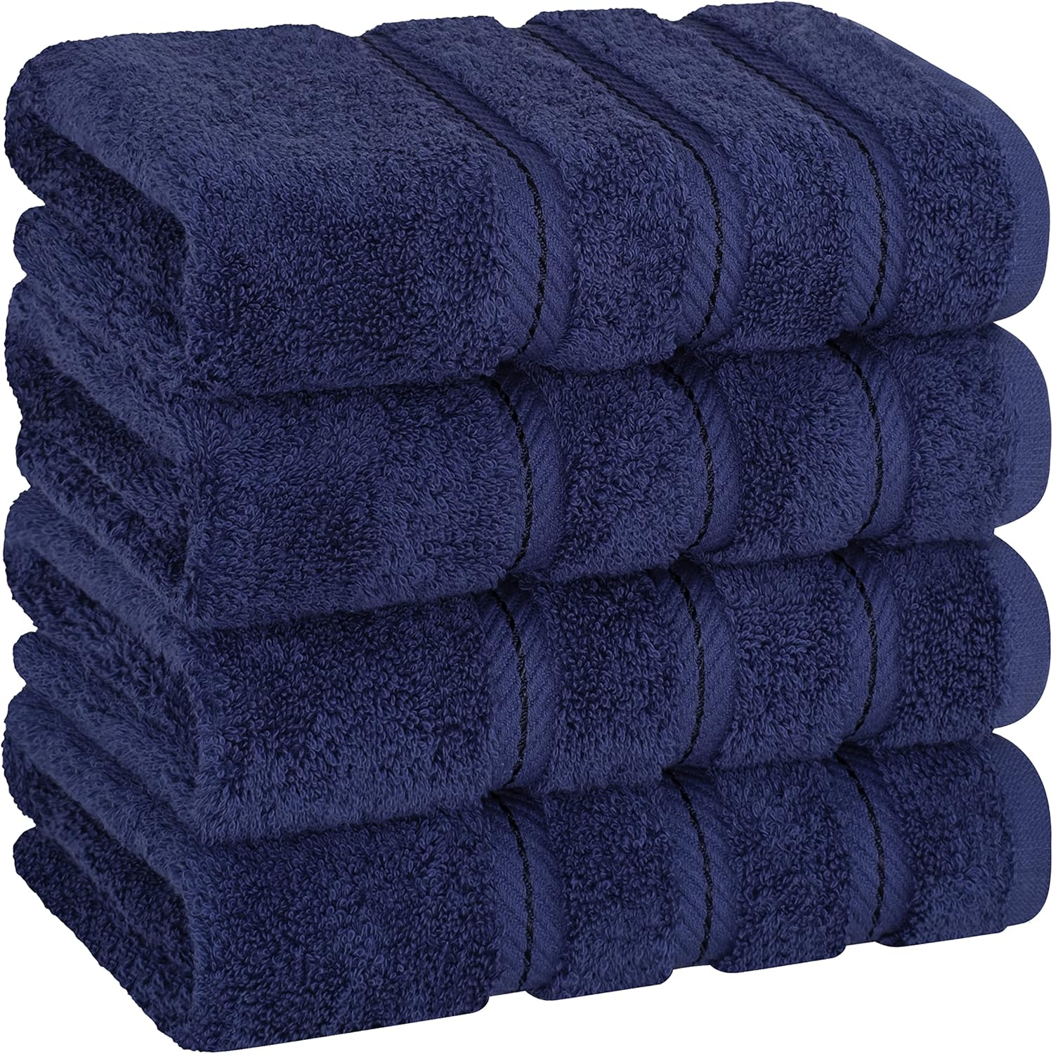 American Soft Linen Luxury 6 Piece Towel Set, 2 Bath Towels 2 Hand Towels 2 Washcloths, 100% Cotton Turkish Towels for Bathroom, Light Grey Towel Sets