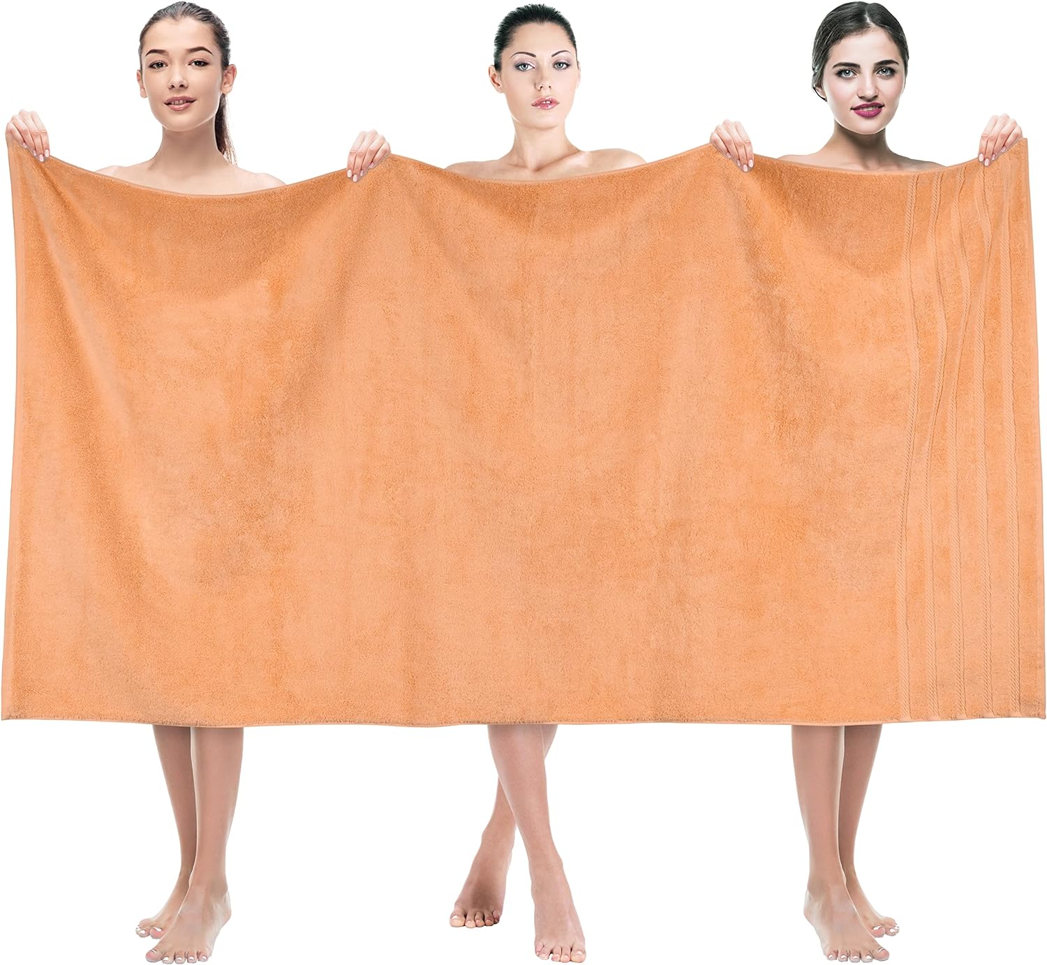 American Soft Linen Luxury 6 Piece Towel Set, 2 Bath Towels 2 Hand Towels 2 Washcloths, 100% Cotton Turkish Towels for Bathroom, Light Grey Towel Sets
