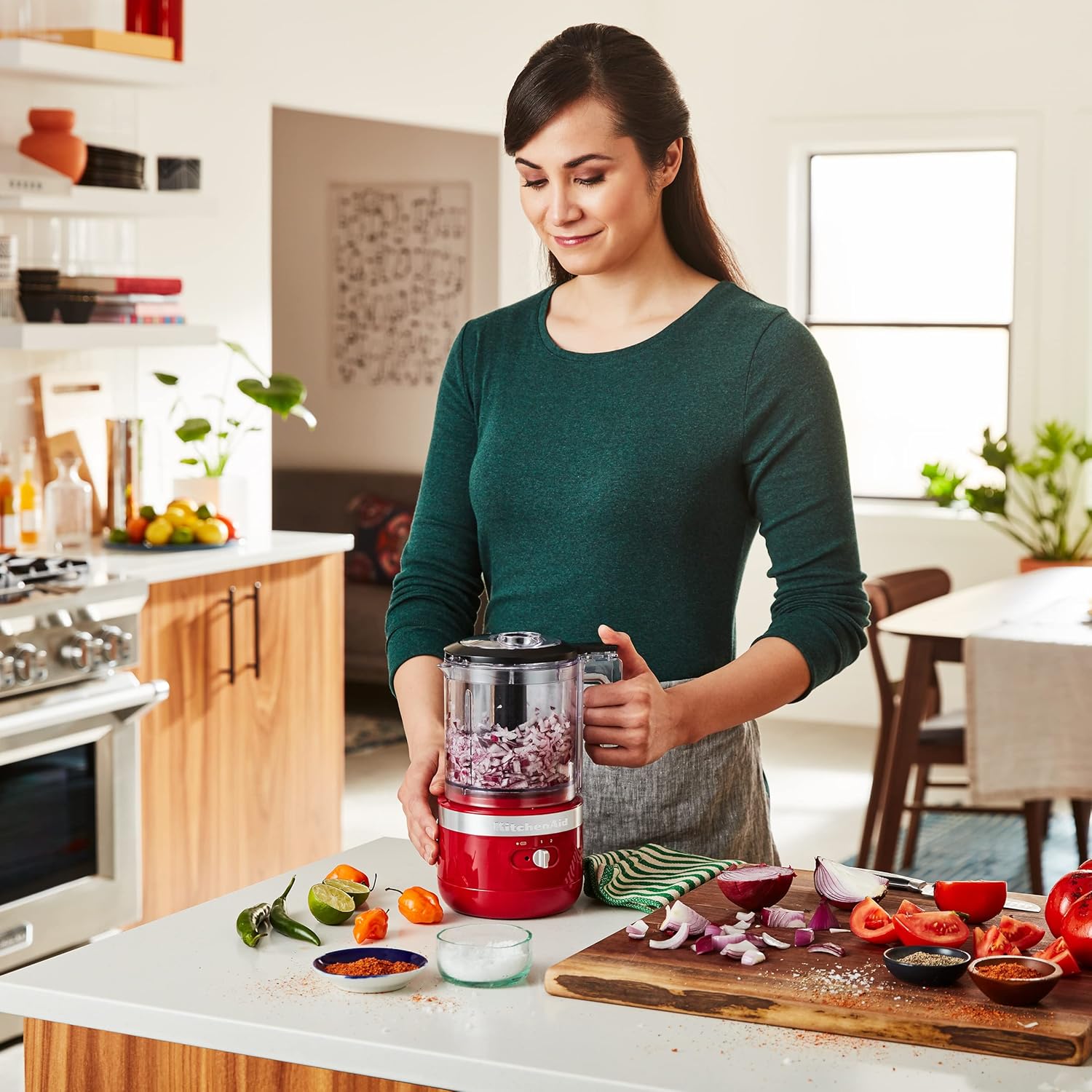 KitchenAid 5 Cup Food Chopper - KFC0516, Empire Red