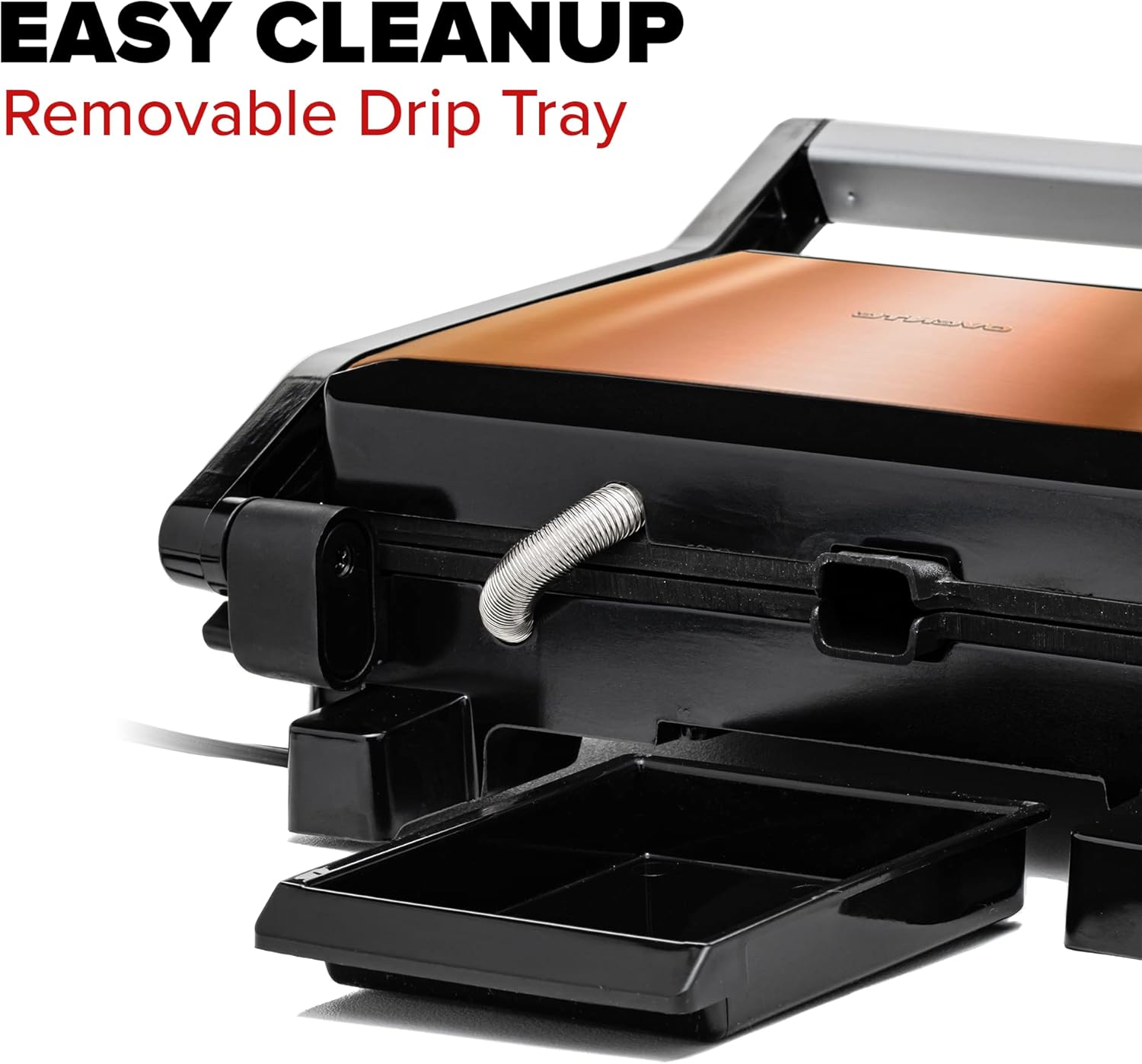 OVENTE Electric Sandwich Maker with Non-Stick Plates, Indicator Lights, Cool Touch Handle, Easy to Clean and Store, Perfect for Cooking Breakfast, Grilled Cheese, Tuna Melts and Snacks, Black GPS401B