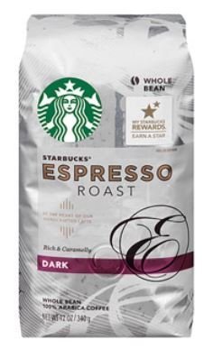 Starbucks Whole Bean Coffee, Dark Roast Coffee, Espresso Roast, 100% Arabica, 1 bag (40 oz)