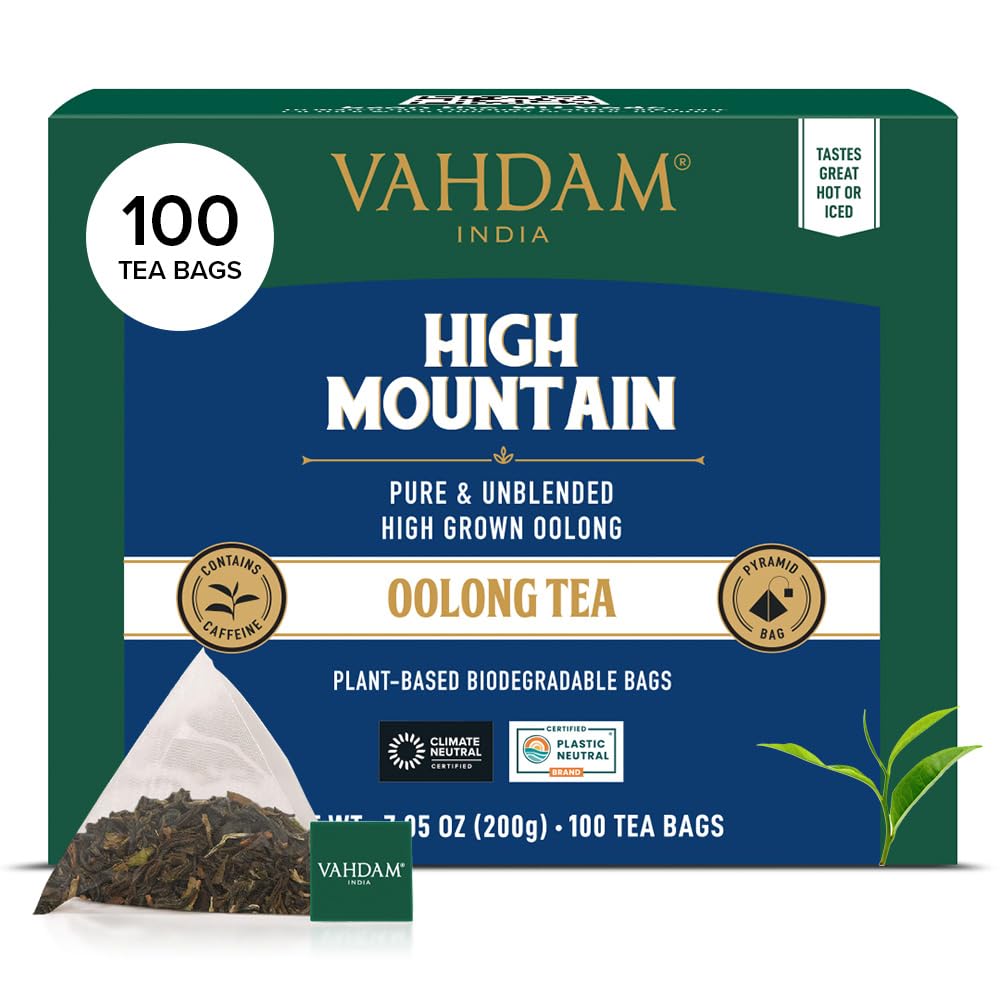 VAHDAM, Organic Turmeric Ginger Herbal Tea Bags (100 Pyramid Tea Bags) Caffeine Free, Non GMO, Gluten Free | 100% Pure Herbal Blend - Savory & Spicy | Plant-Based Tea Bags | Resealable Ziplock Pouch