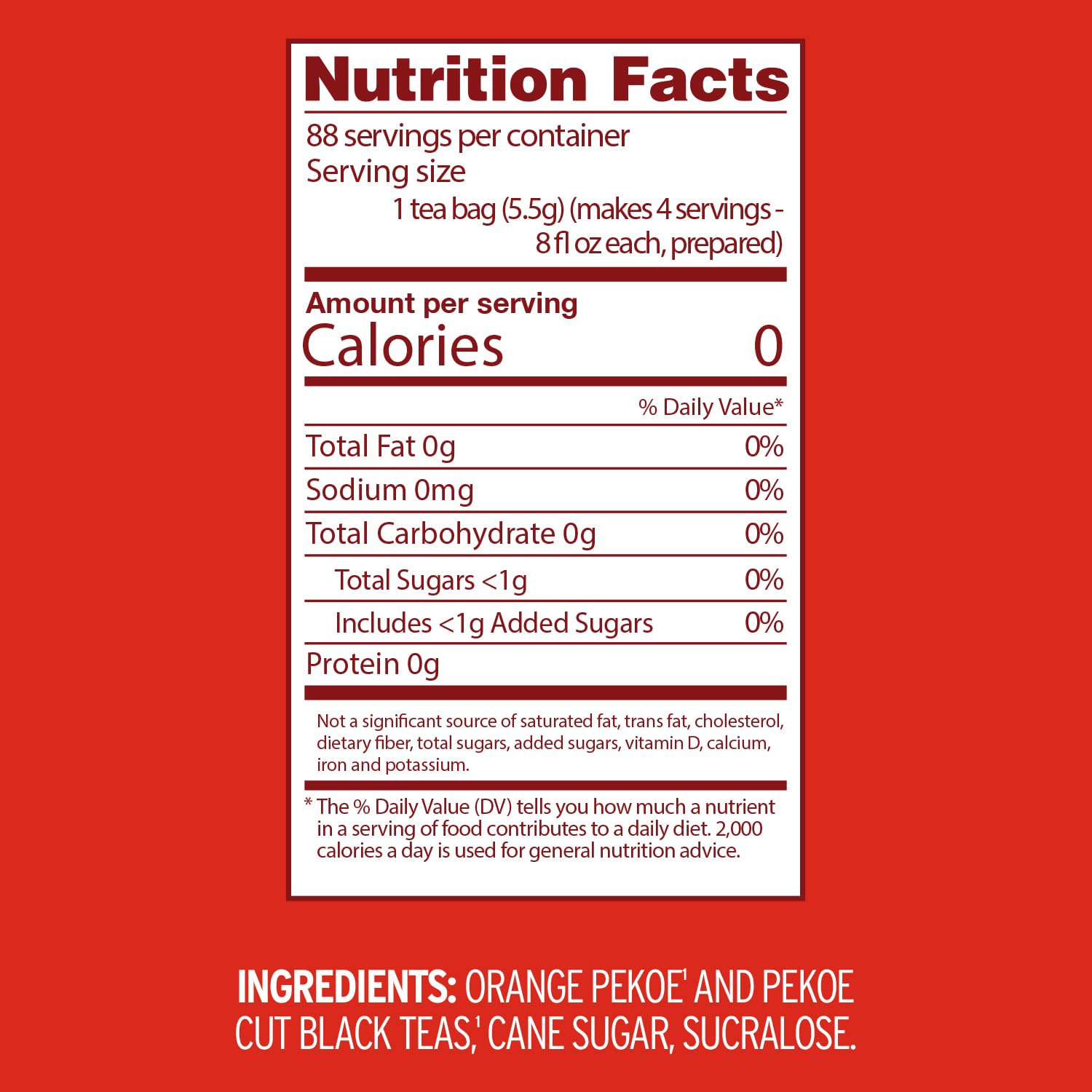 Luzianne Unsweetened Iced Tea Bags, Gallon Size, 24ct Box (Pack of 1)