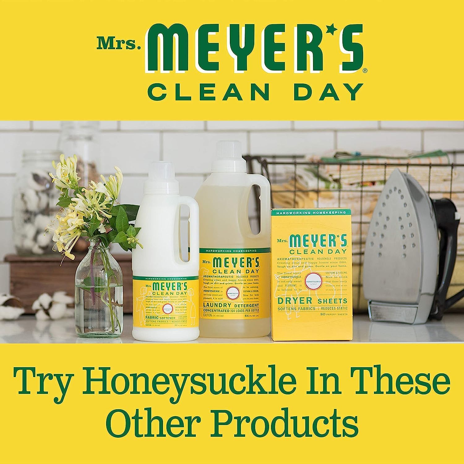 MRS. MEYER'S CLEAN DAY Liquid Dish Soap, Biodegradable Formula, Basil, 16 fl. oz - Pack of 3