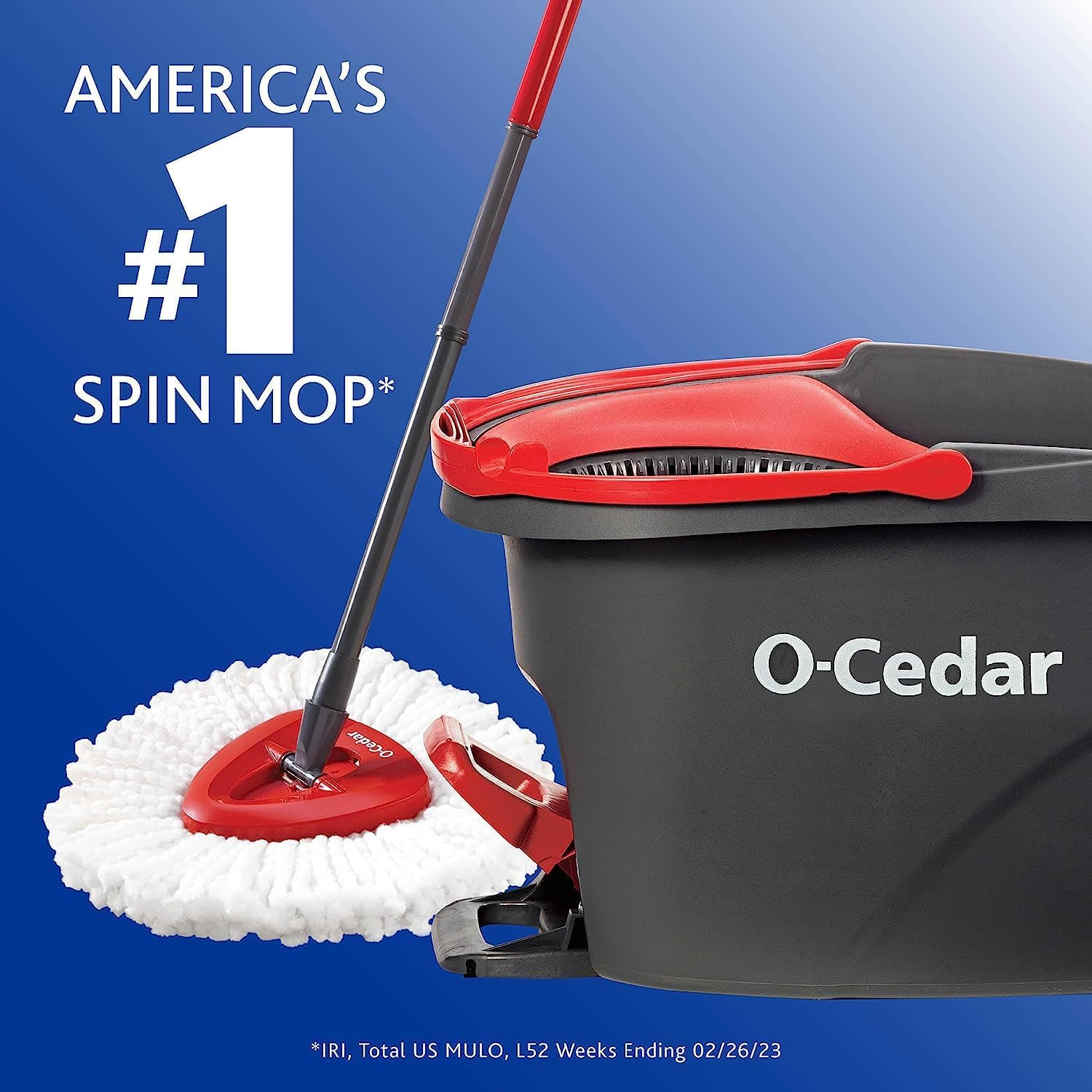 O-Cedar Easywring Microfiber Spin Mop & Bucket Floor Cleaning System with 3 Extra Refills