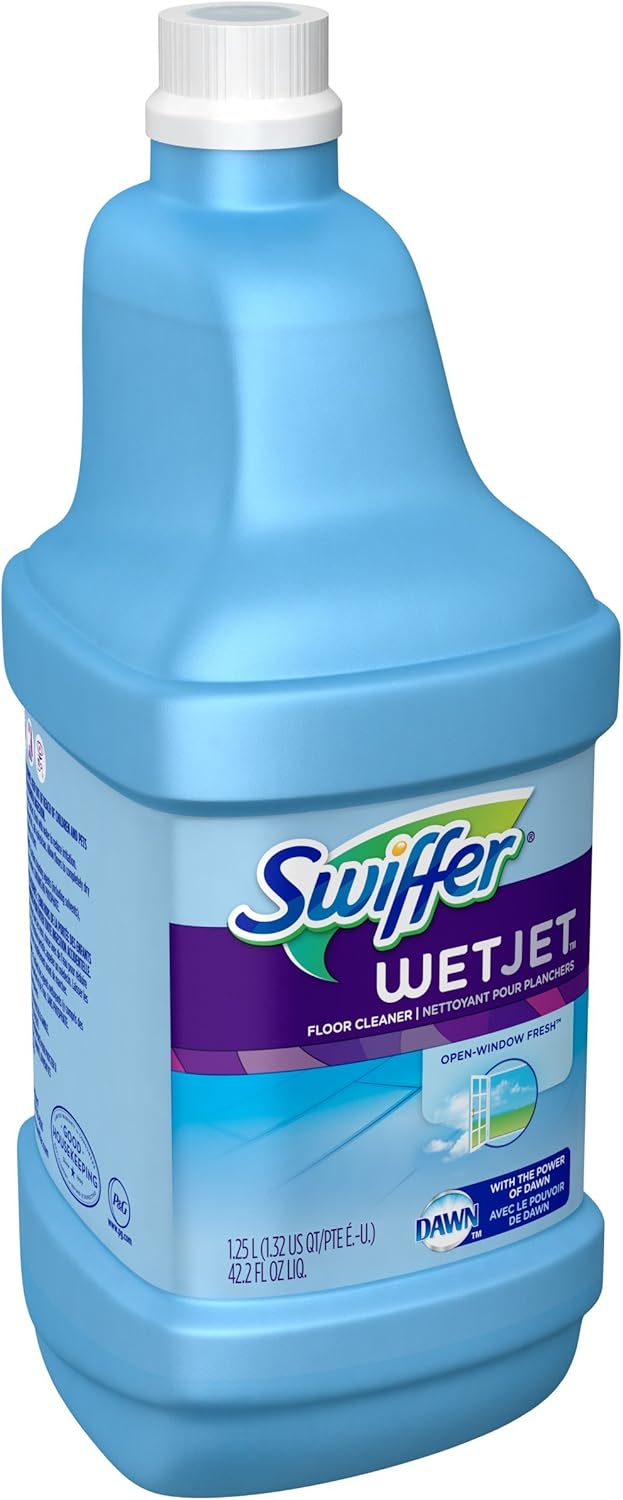 Swiffer WetJet Multi-Purpose Floor Cleaner Solution with Febreze Refill, Lavender Scent, 1.25 Liter -42.2 Fl Oz (Pack of 2)