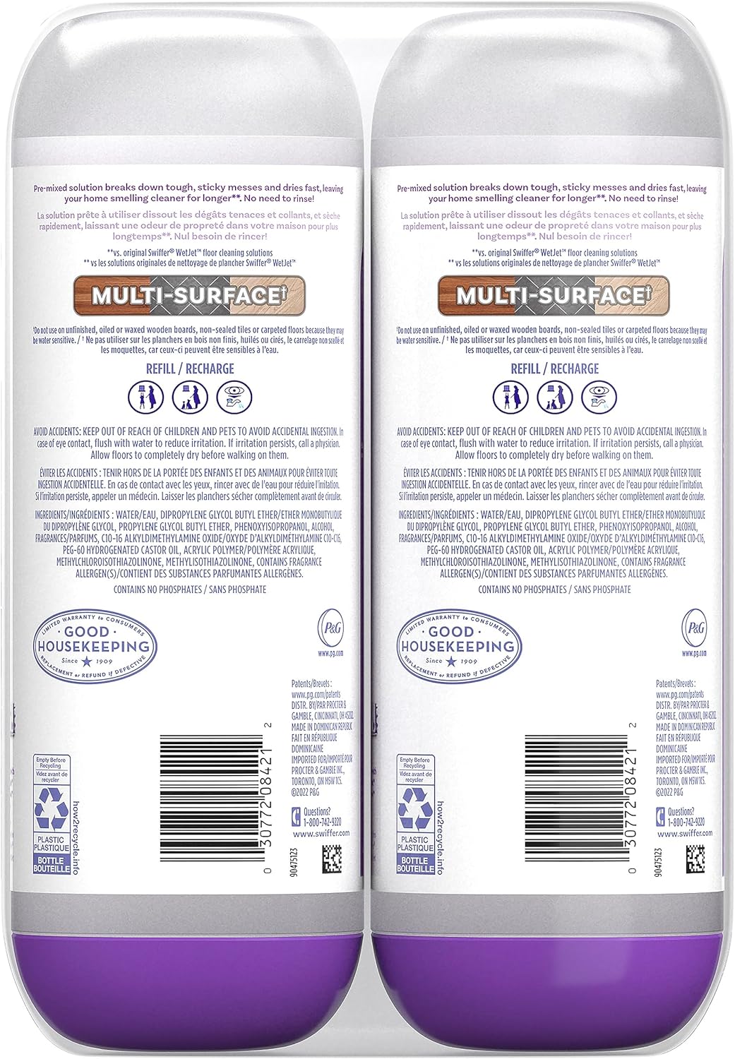 Swiffer PowerMop Floor Cleaning Solution with Fresh Scent, 25.3 fl oz, 2 Pack