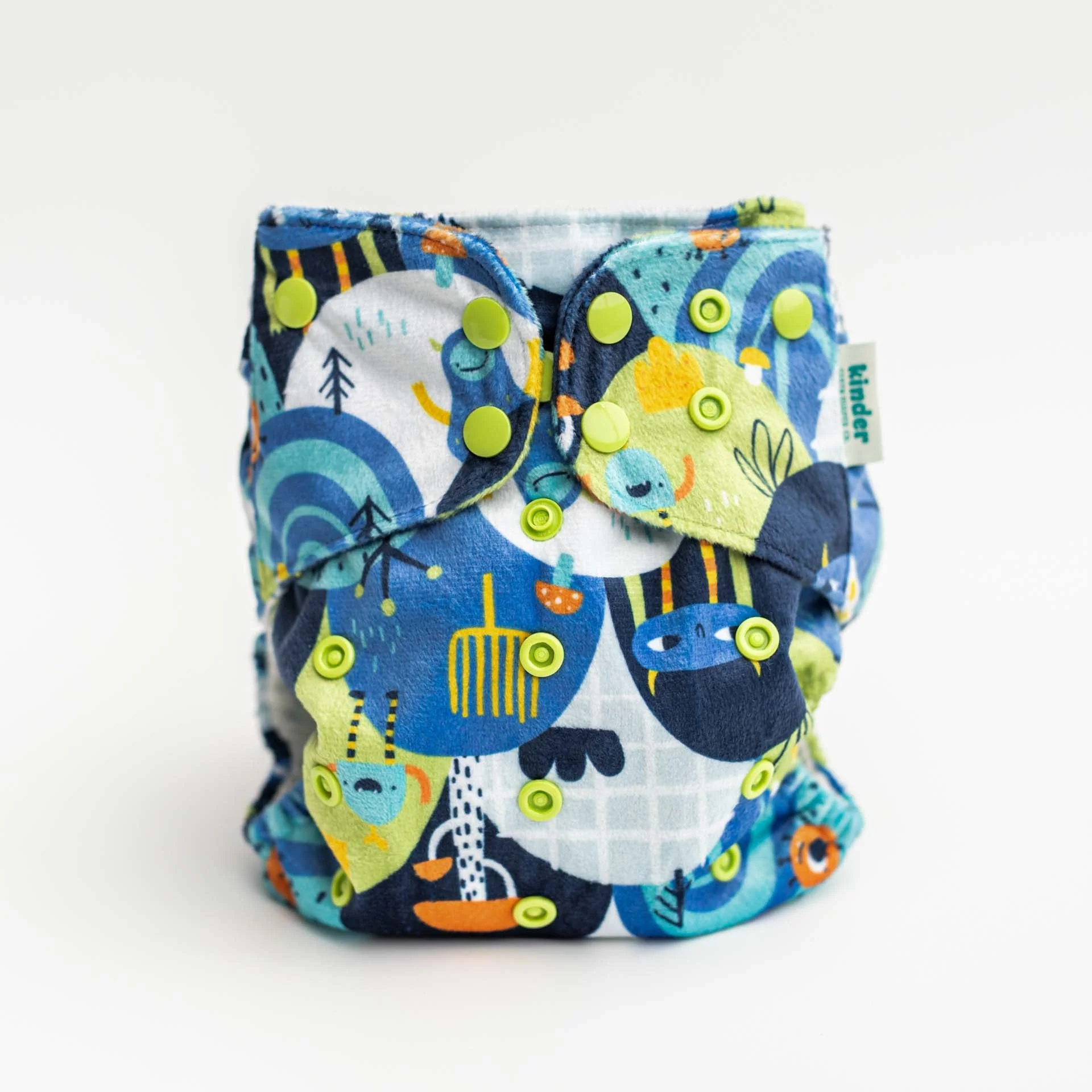 Kinder Cloth Diaper Co. Lounger Pocket Cloth Diaper — Minky Fleece with Athletic Wicking Jersey