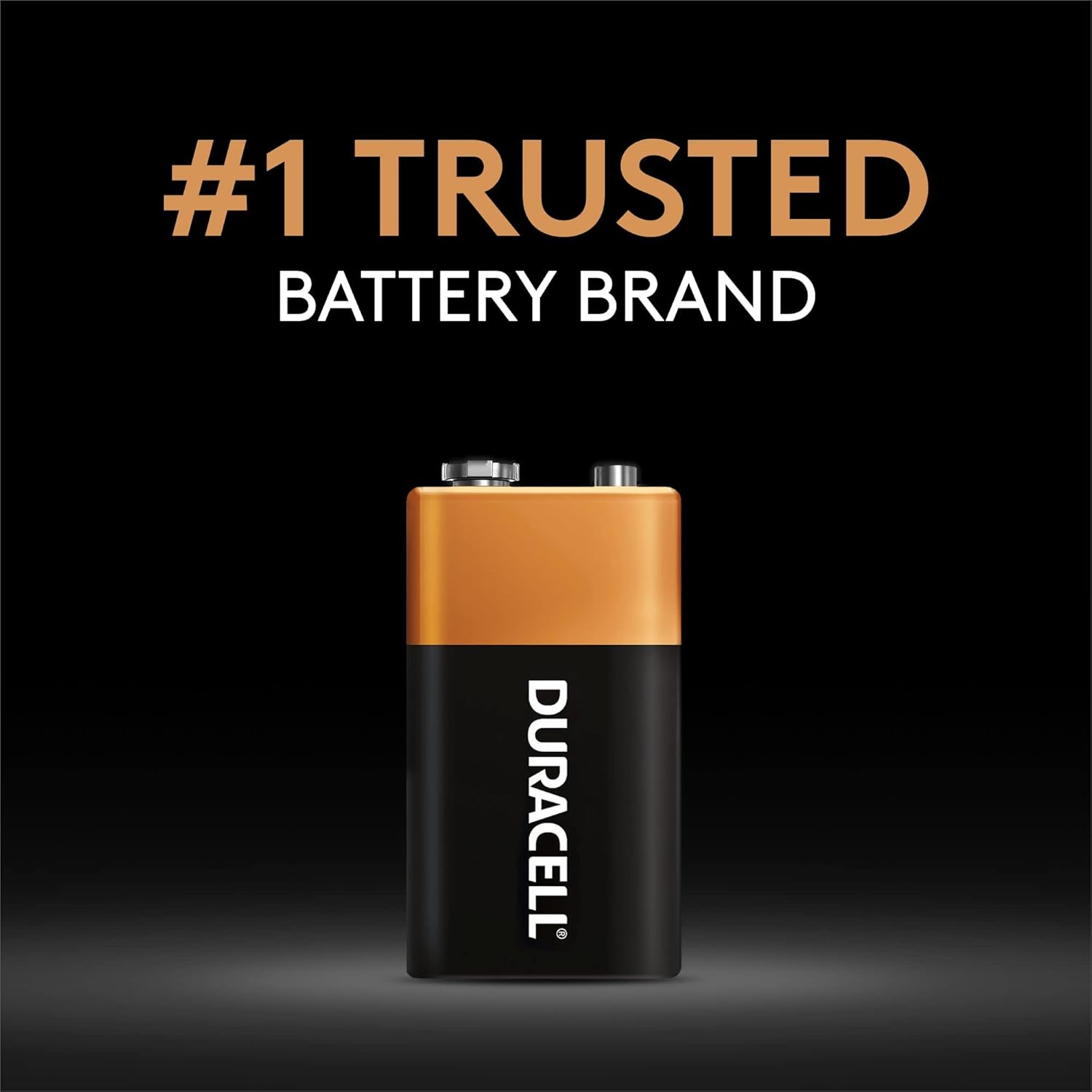 Duracell Coppertop 9V Battery, 4 Count Pack, 9-Volt Battery with Long-lasting Power, All-Purpose Alkaline 9V Battery for Household and Office Devices