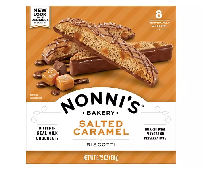 Salted Caramel Biscotti, 8-Pack