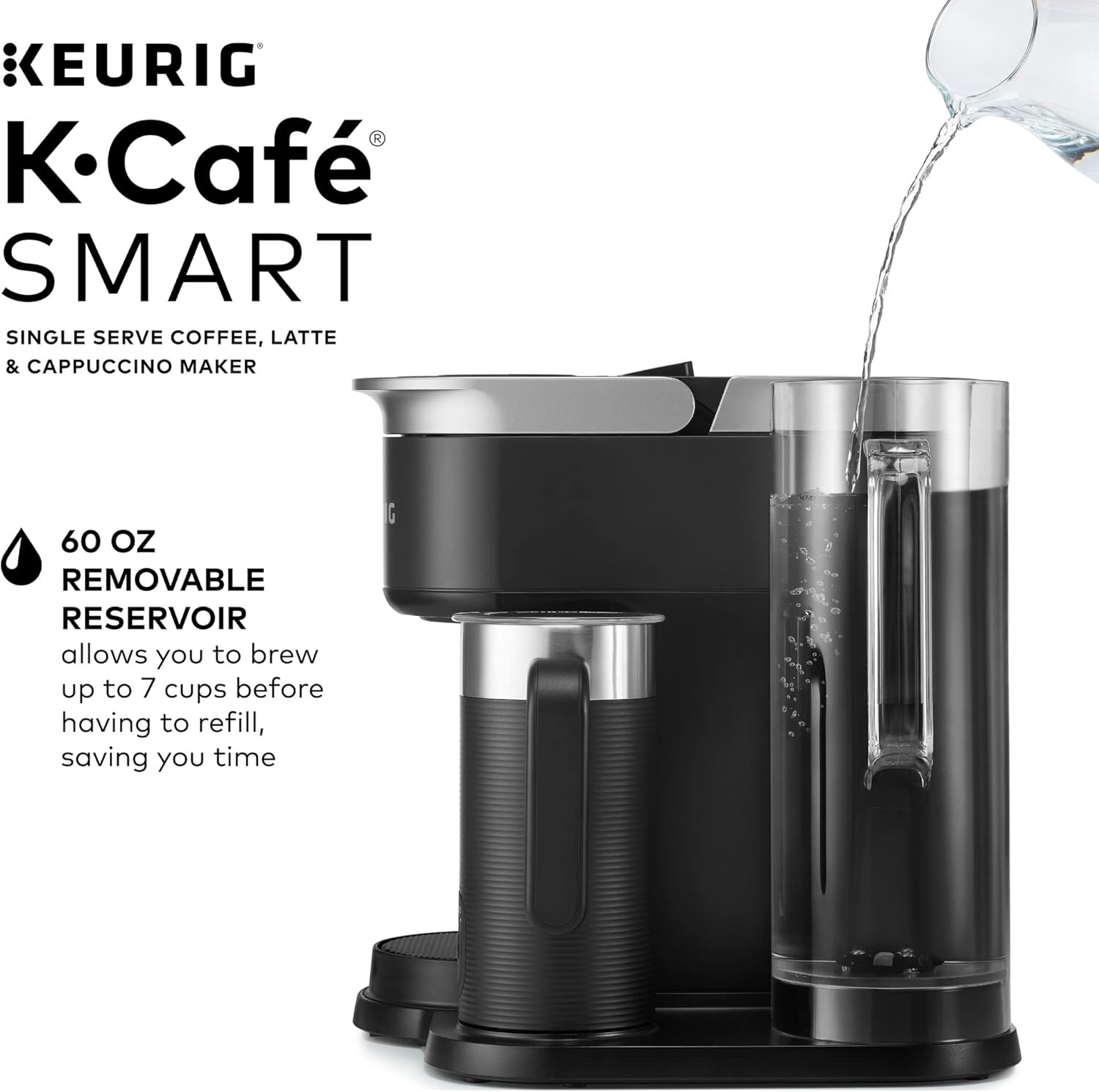 Keurig K-Cafe K-Duo Single Serve Coffee, Latte and Cappuccino Maker, 32 K-Cup Pods, Dark Charcoal