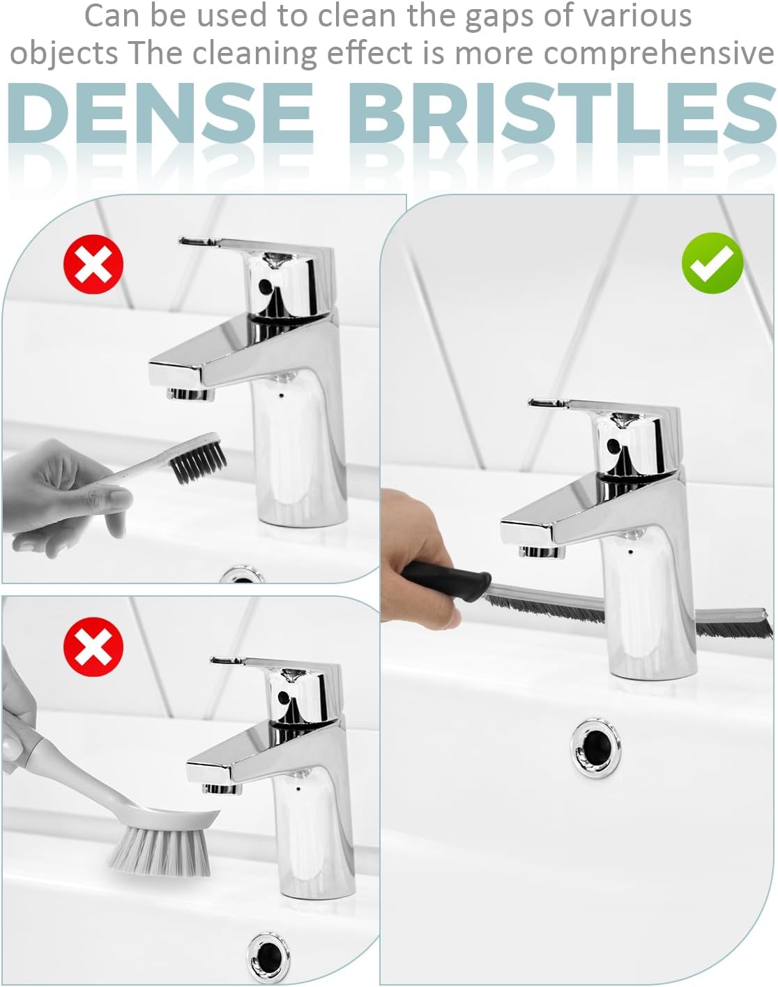 SXhyf Cleaning Brush - Hard Bristle Crevice Cleaning Brush, Multifunctional Gap Scrub Brush, Home Essentials, Bathroom Cleaner Tools for Household Use, Kitchen, Window, Faucets, Toilet, Grout, Car