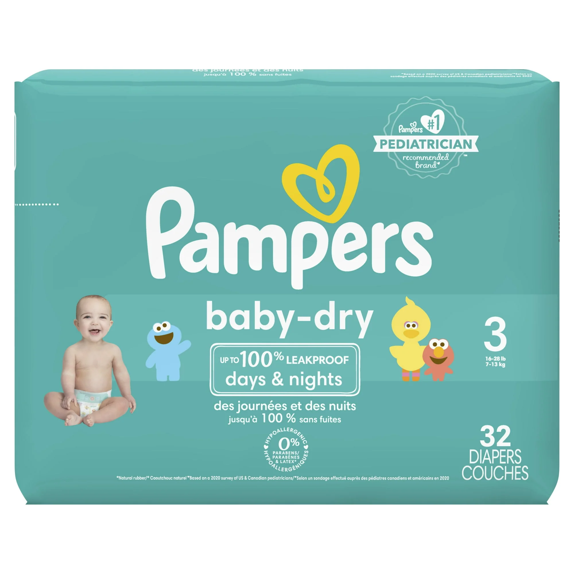 Pampers Baby Dry Diapers Size 3- 32 Count