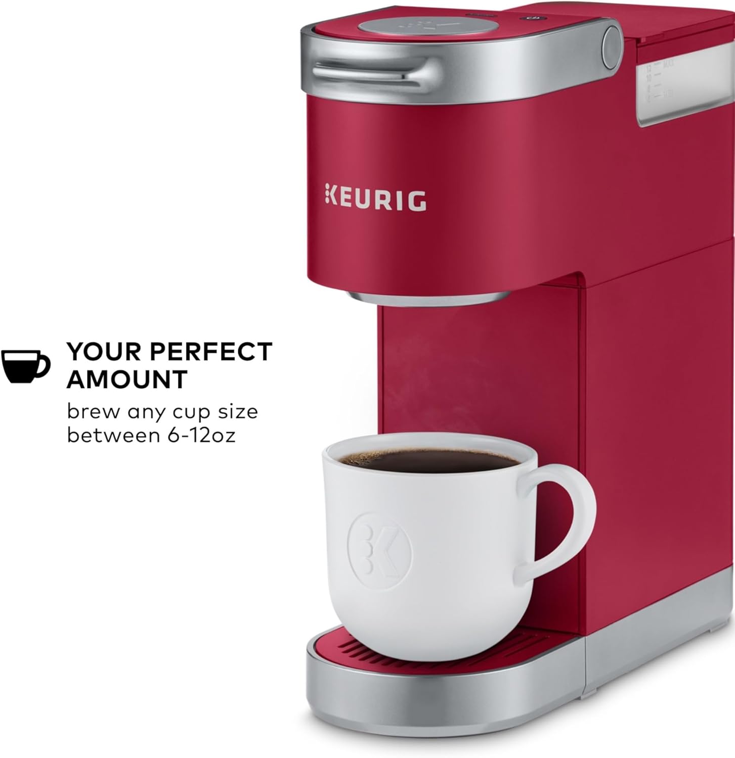 Keurig K-Mini Plus Single Serve K-Cup Pod Coffee Maker, with 6 to 12oz Brew Size, Stores up to 9 K-Cup Pods, Travel Mug Friendly, Matte Black