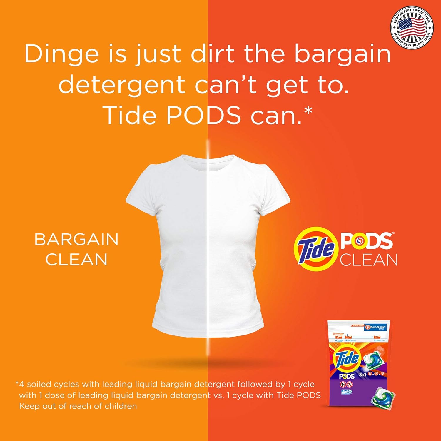 Tide PODS Liquid Laundry Detergent Soap Pacs, Powerful 3-in-1 Clean in One Step, He Compatible, Spring Meadow Scent, 76 Count