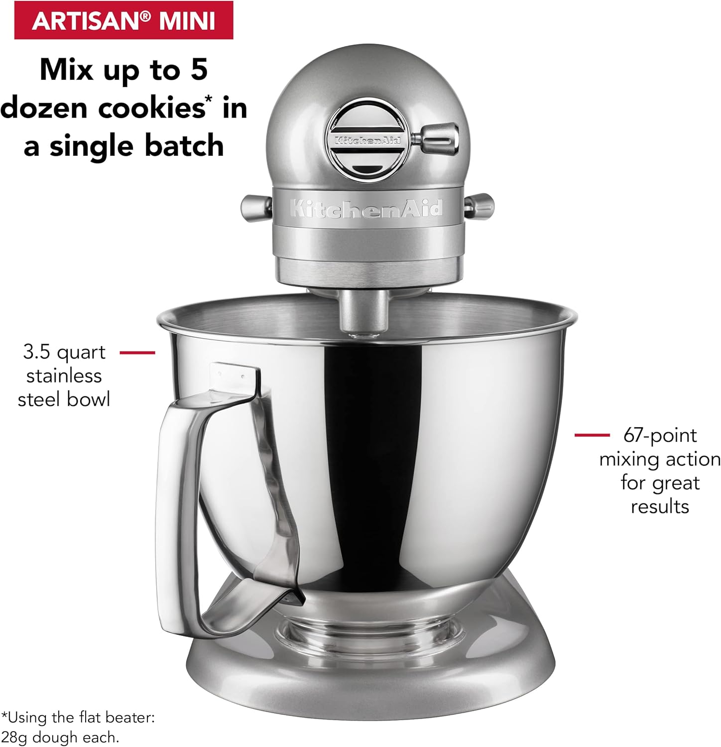 KitchenAid Artisan Mini 3.5 Quart Tilt-Head Stand Mixer - KSM3316X - Black Matte