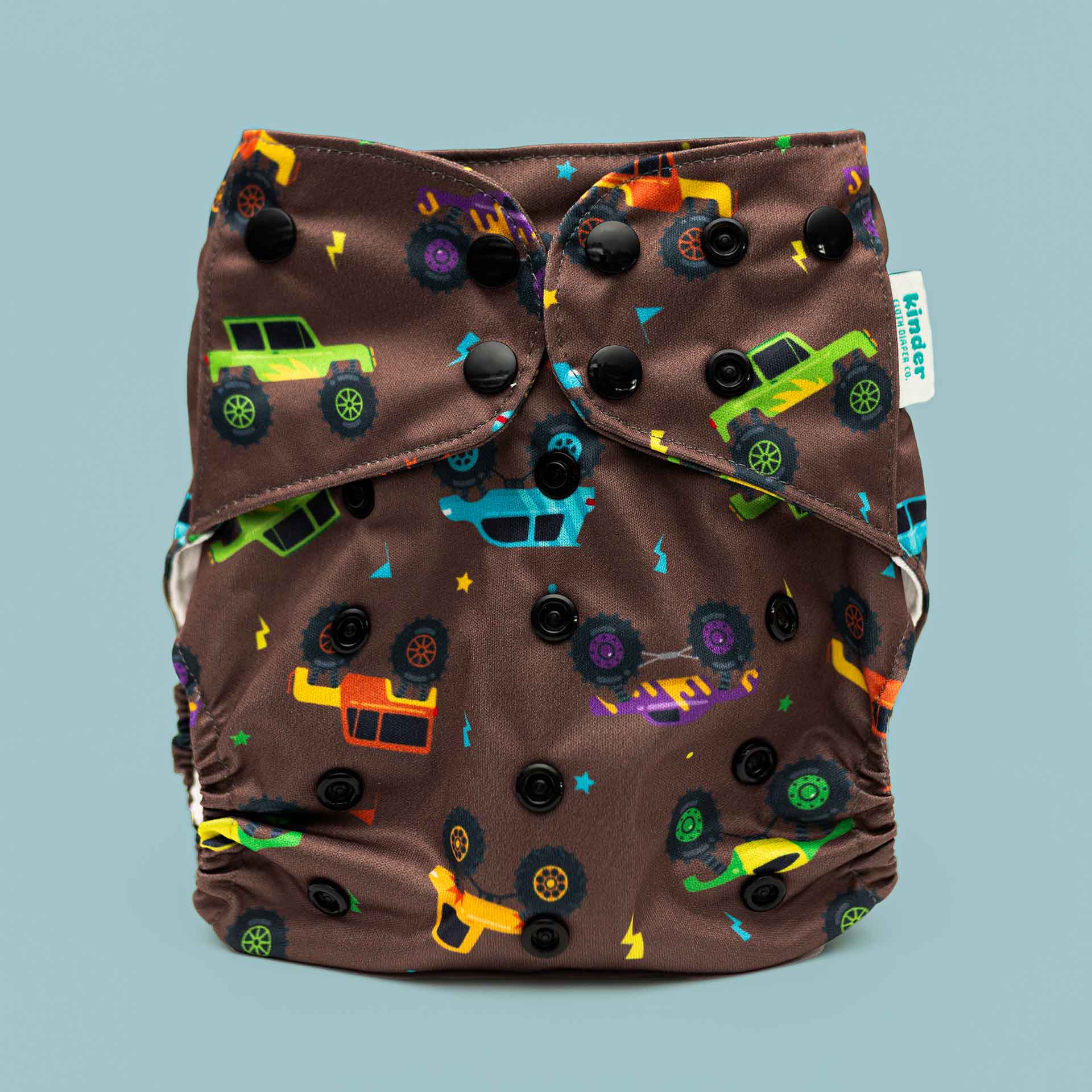 Kinder Cloth Diaper Co. Patterned Basics Pocket Cloth Diaper with Athletic Wicking Jersey