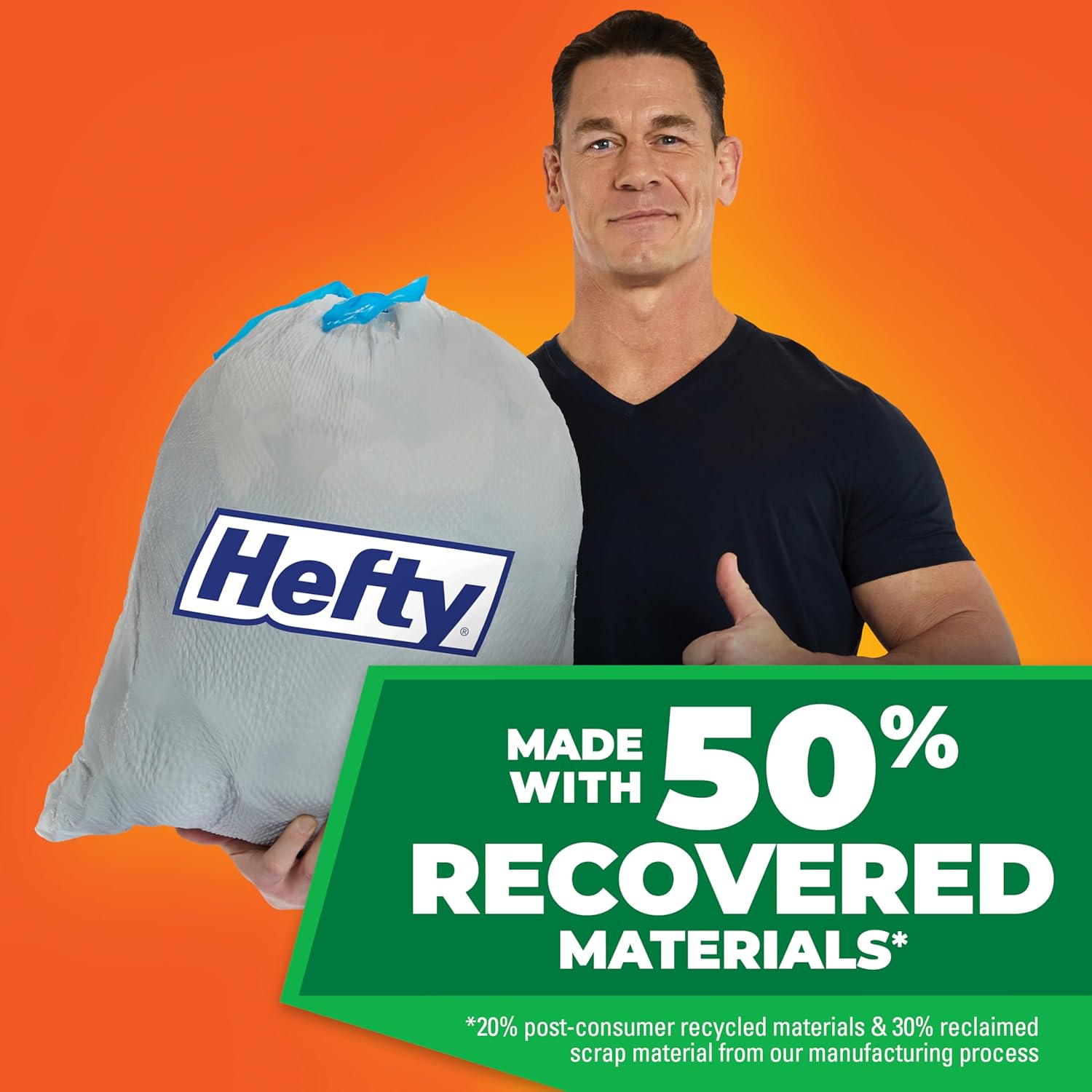 Hefty Ultra Strong Tall Kitchen Trash Bags, Unscented, 13 Gallon, (80 Count)