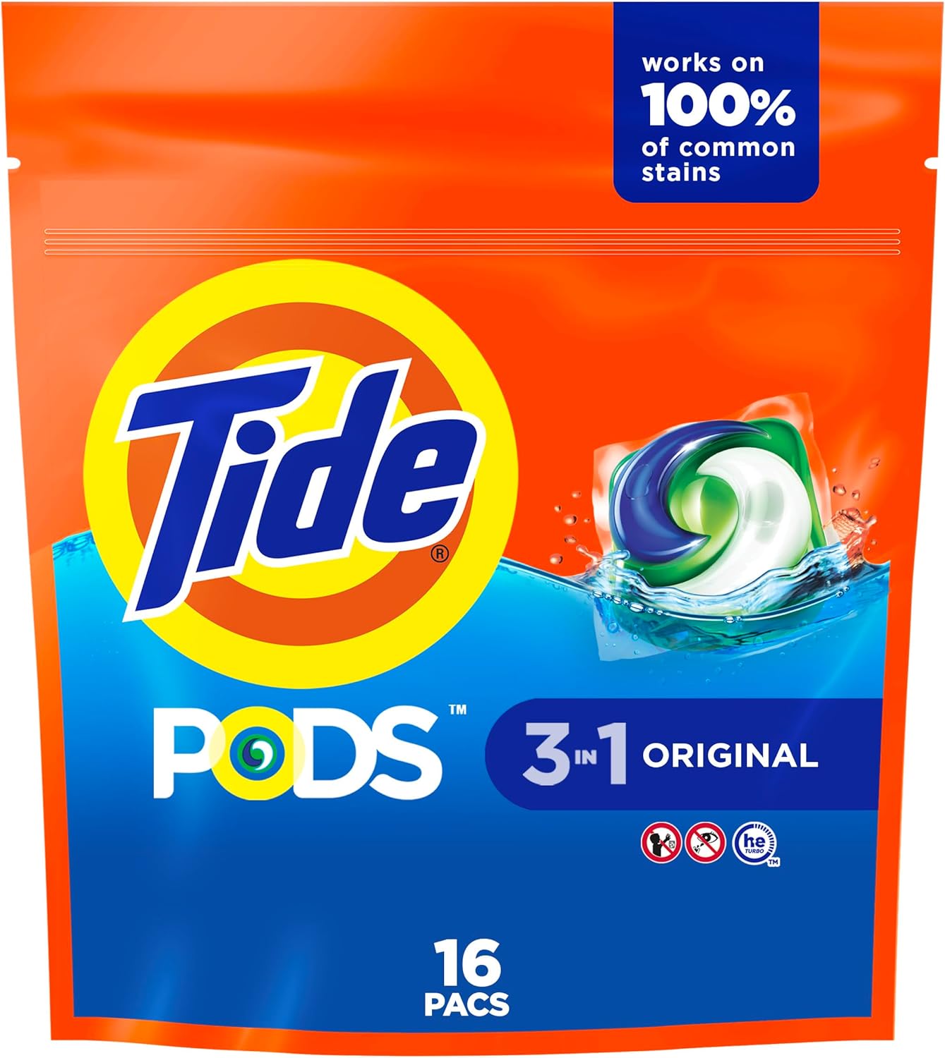 Tide PODS Laundry Detergent Pacs, Original Scent, 112 Count, Powerful 3-in-1 Clean in one Step, HE Compatible