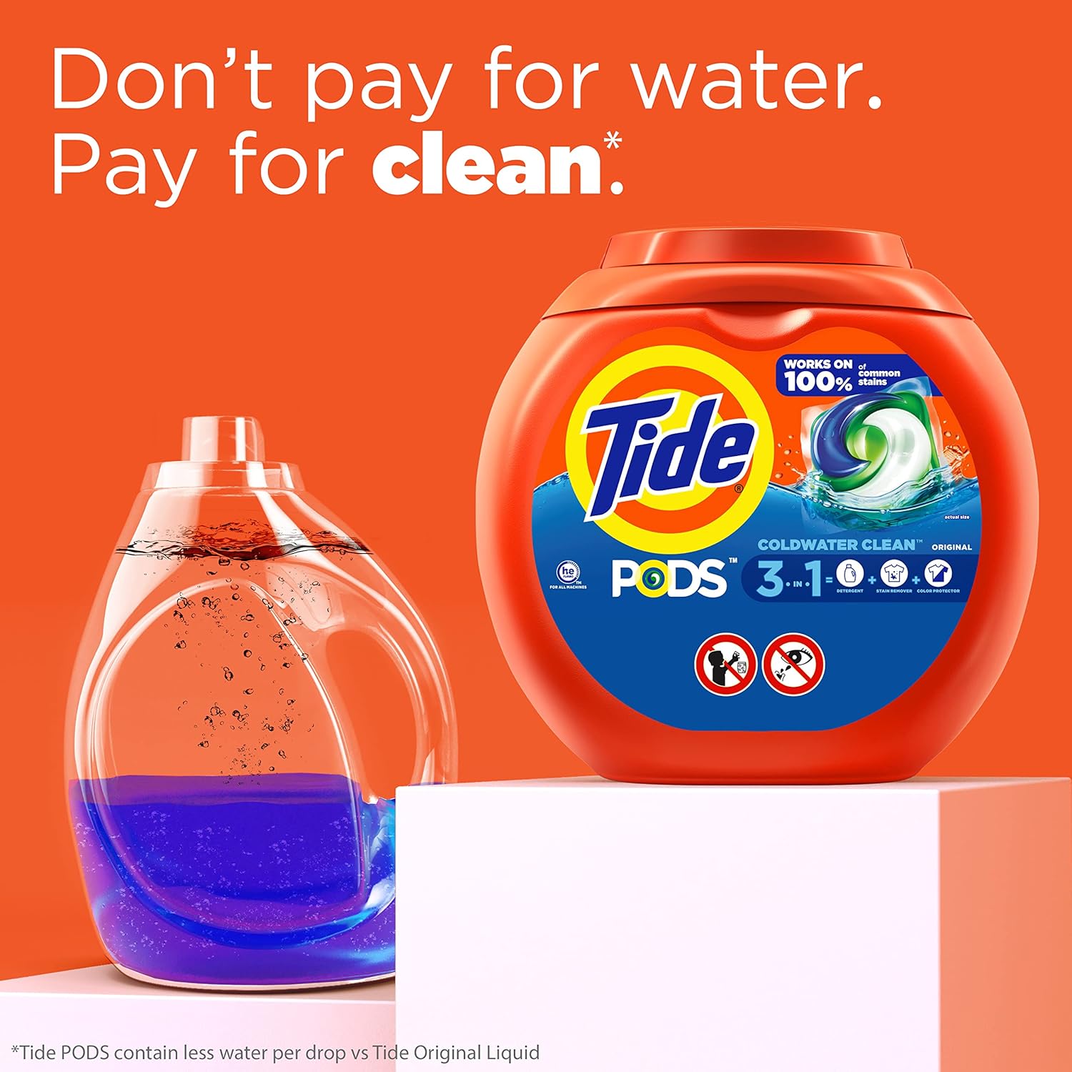 Tide PODS Laundry Detergent Pacs, Original Scent, 112 Count, Powerful 3-in-1 Clean in one Step, HE Compatible