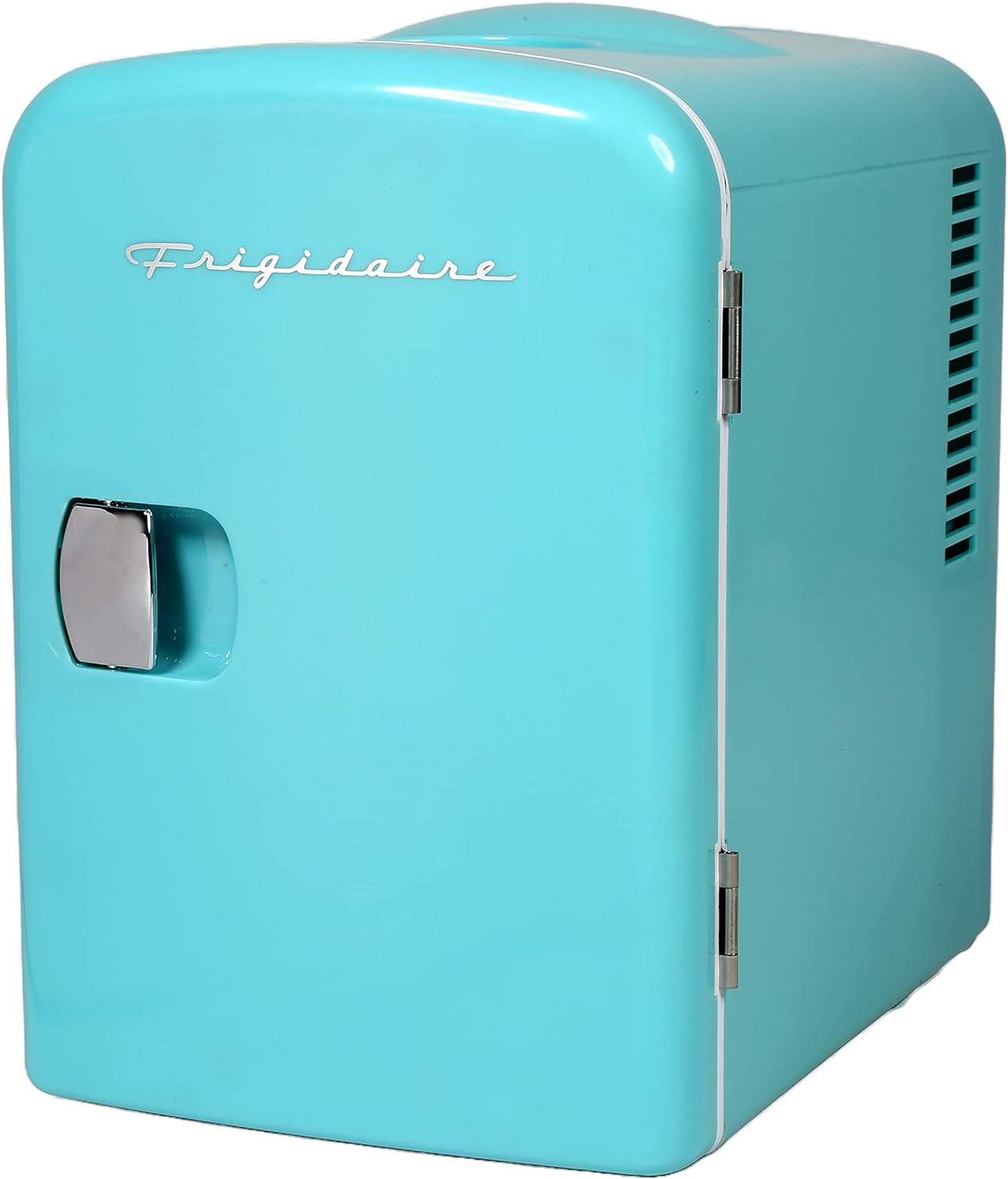 Frigidaire Mini Portable Compact Personal Fridge Cooler, 4 Liter Capacity Chills Six 12 oz Cans, 100% Freon-Free & Eco Friendly, Includes Plugs for Home Outlet & 12V Car Charger – Black