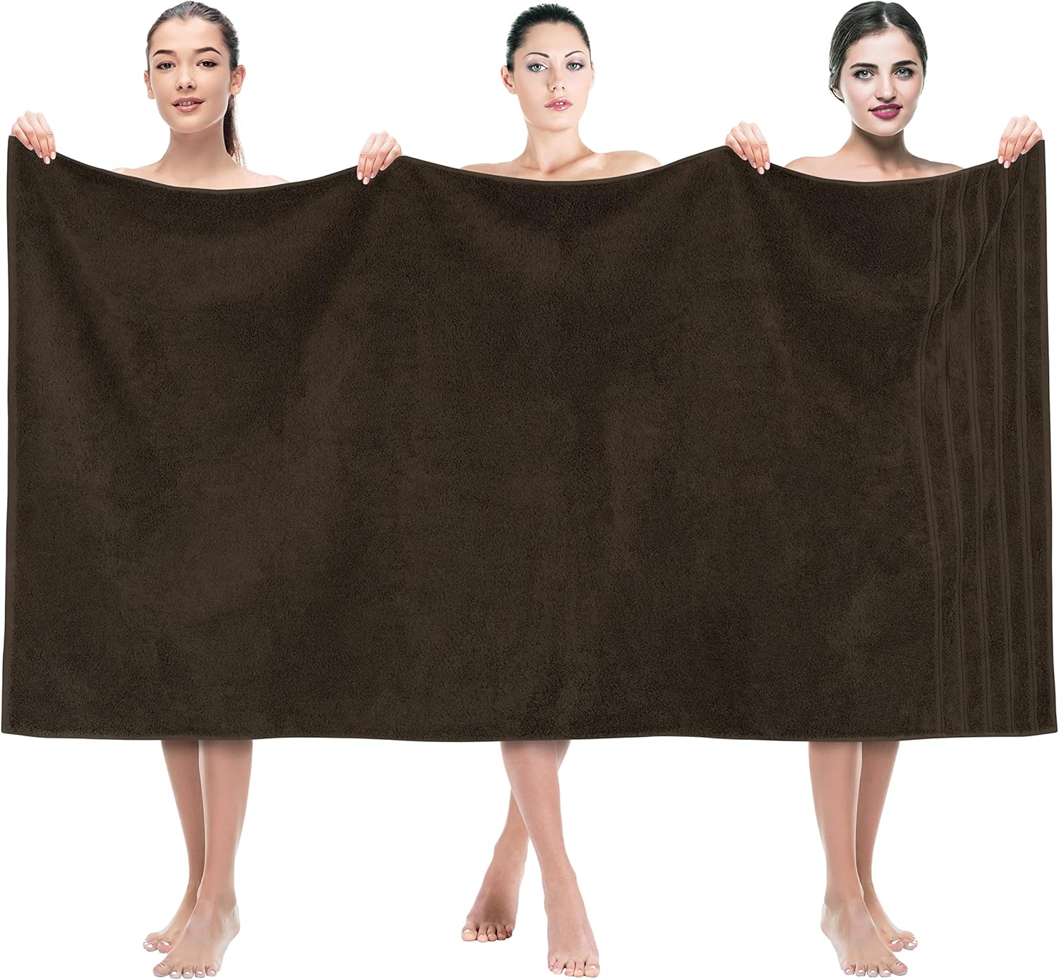 American Soft Linen Luxury 6 Piece Towel Set, 2 Bath Towels 2 Hand Towels 2 Washcloths, 100% Cotton Turkish Towels for Bathroom, Light Grey Towel Sets