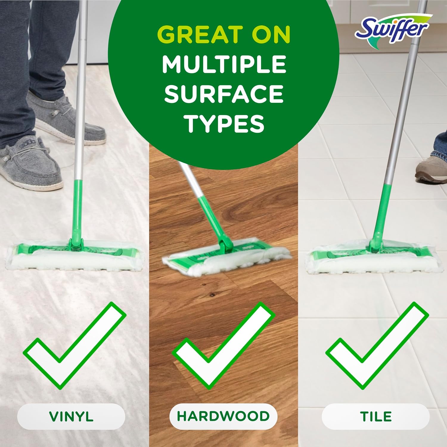 Swiffer Sweeper Dry Sweeping Pad, Multi Surface Refills for Dusters Floor Mop with Febreze Lavender Scent, 52 Count