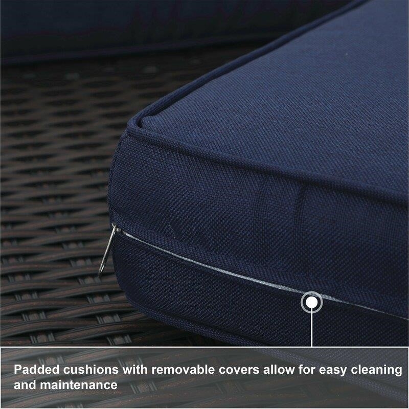 Marcellus Wicker/Rattan 8 - Person Seating Group with Cushions