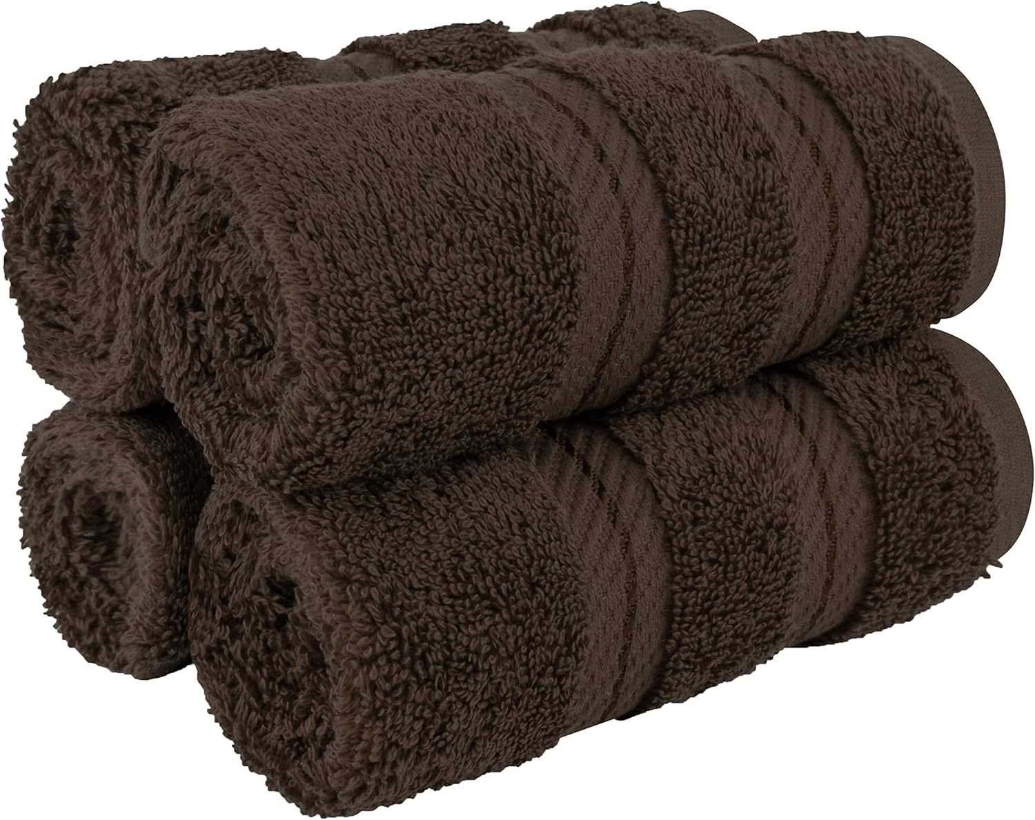 American Soft Linen Luxury 6 Piece Towel Set, 2 Bath Towels 2 Hand Towels 2 Washcloths, 100% Cotton Turkish Towels for Bathroom, Light Grey Towel Sets