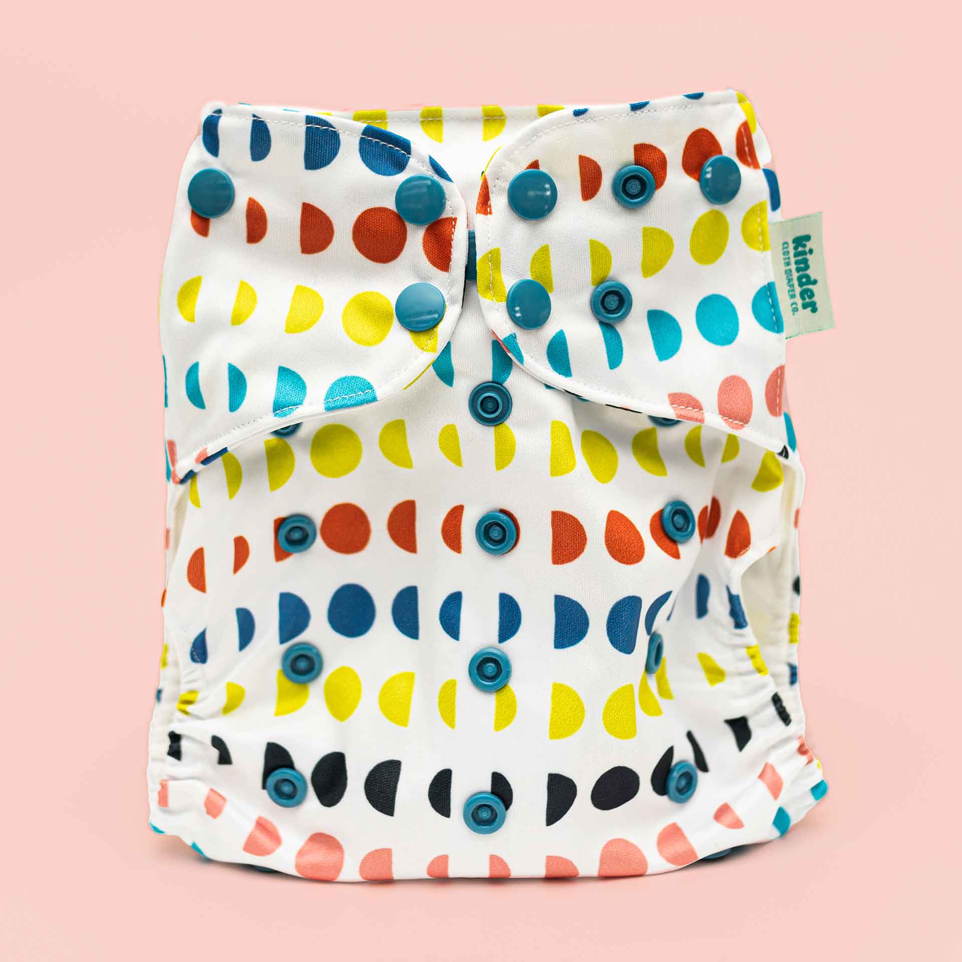 Kinder Cloth Diaper Co. Patterned Basics Pocket Cloth Diaper with Athletic Wicking Jersey