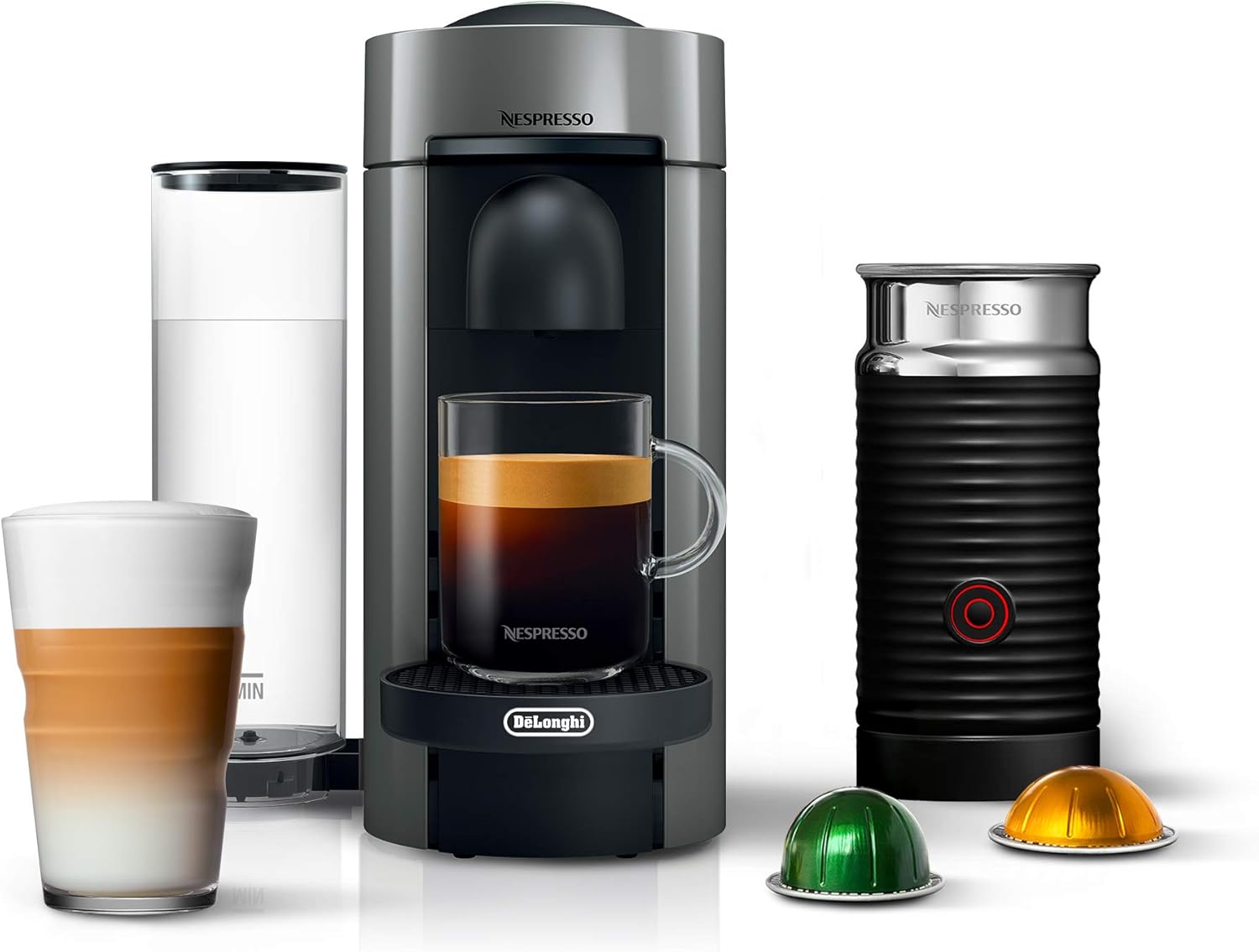 Nespresso Vertuo Plus Coffee and Espresso Maker by De'Longhi, Grey