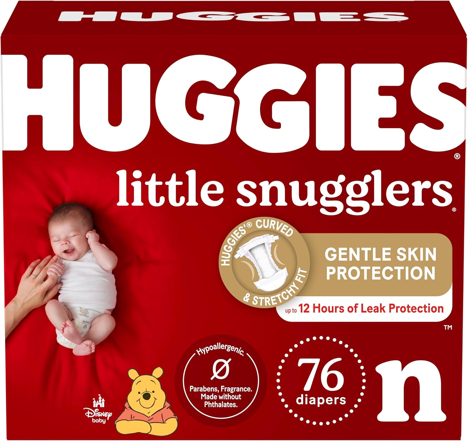 Huggies Size 1 Diapers, Little Snugglers Diapers, Size 1 (8-14 lbs), 198 Ct (6 packs of 33)