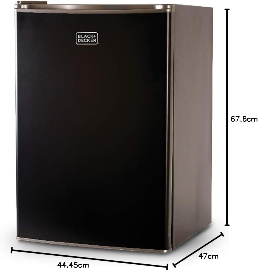 BLACK+DECKER BCRK17B Compact Refrigerator Energy Star Single Door Mini Fridge with Freezer, 1.7 Cubic Feet, Black