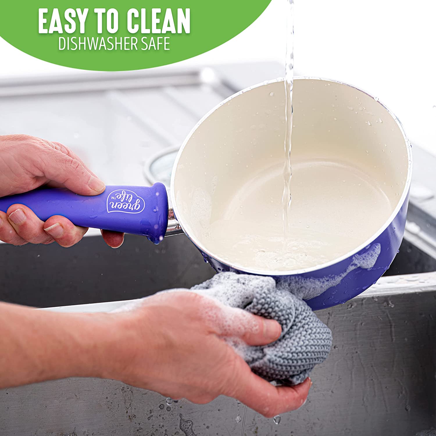 Ceramic non-stick 12-piece pan set