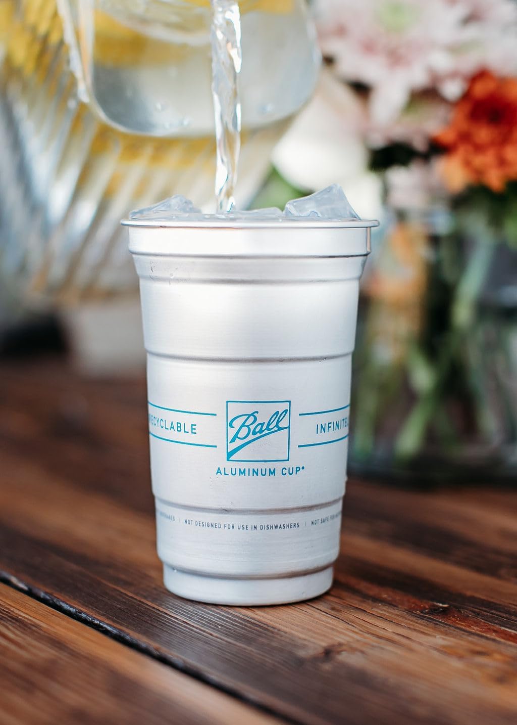 Ball Aluminum Cup Recyclable Party Cups, 20 oz. Cup, 30 Cups Per Pack