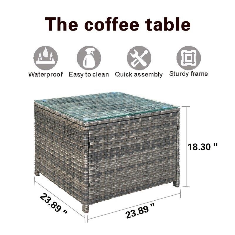 Harshil 6 Piece Rattan Sofa Seating Group with Cushions